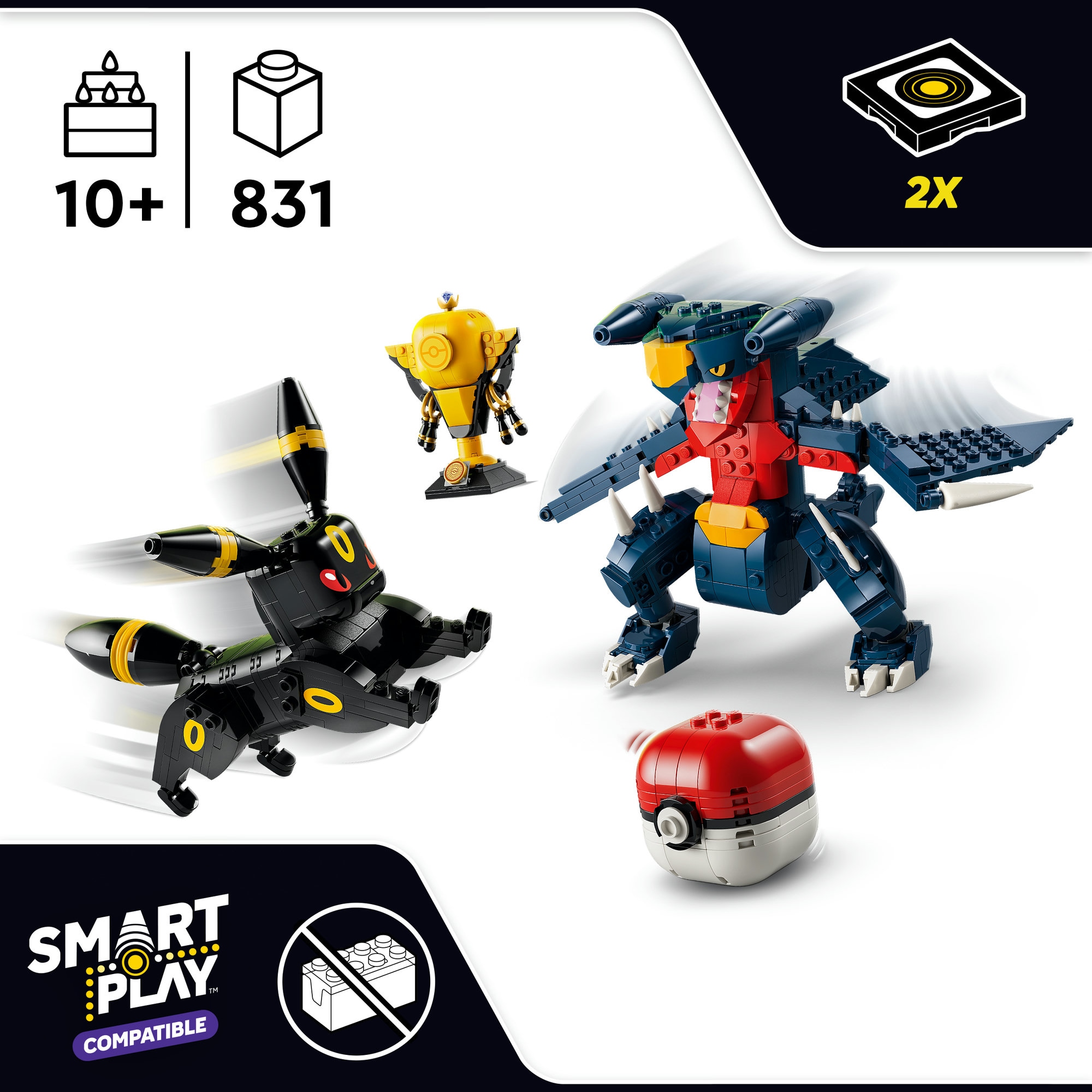 LEGO® Konstruktionsspielsteine »SMART Play: Nachtaras und Knakracks Duell um die Meisterschaft (72165)« LEGO Pokémon; Mit SMART Brick kombatibel (nicht enthalten)