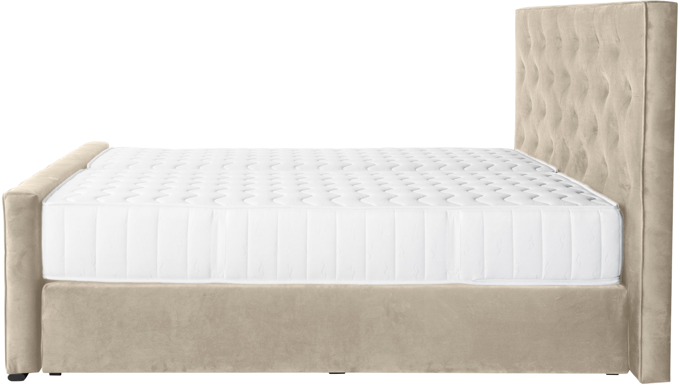 COLLECTION AB Boxspringbett »Florence inkl. Kingsize (28 cm) Matratze (H3) mit integriertem Topper«, inkl. Bettkasten, erhältlich in der Breite 180 cm