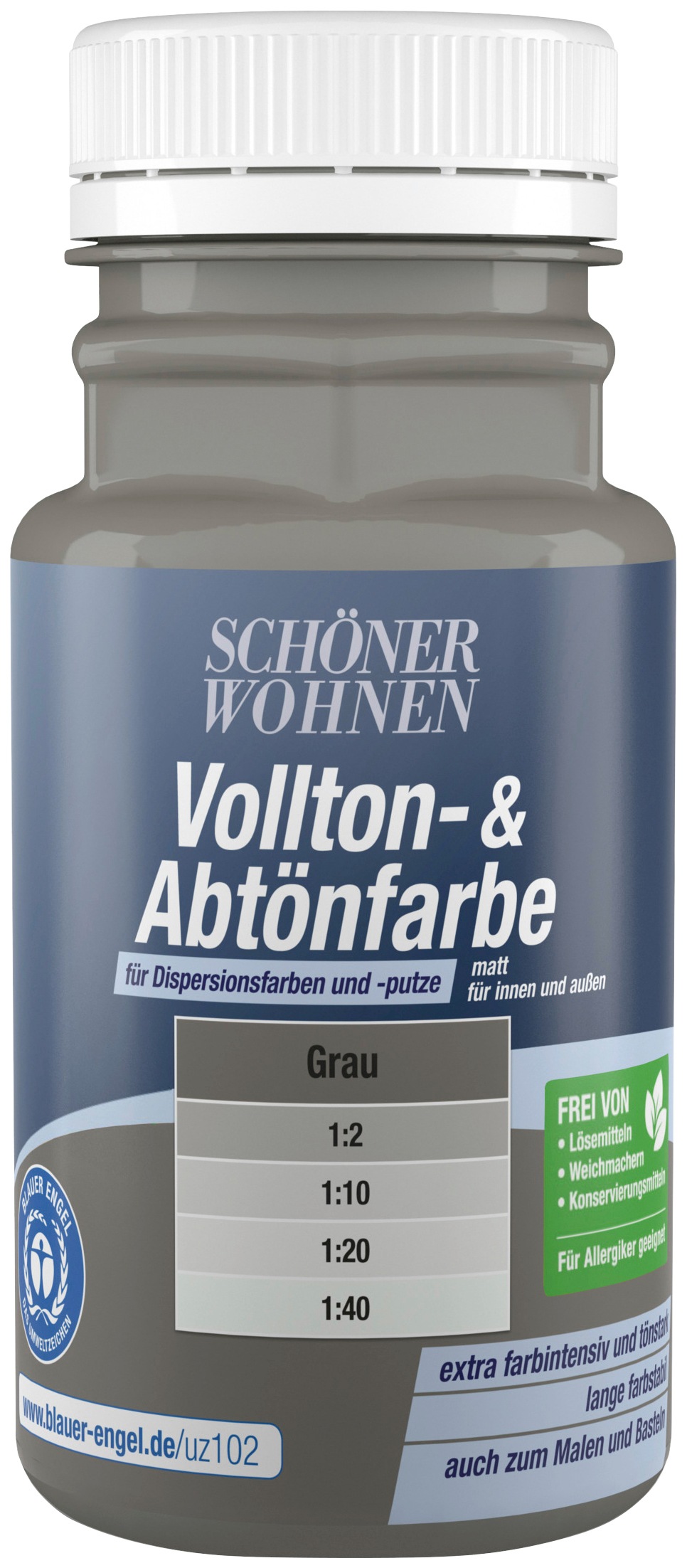 SCHÖNER WOHNEN-Kollektion Vollton- und Abtönfarbe, grau, 0,13 l