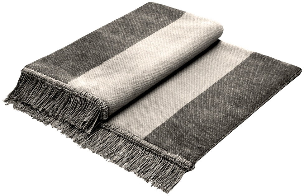 Biederlack Sofaschoner »Cotton Cover Salt & Pepper« mit Fransen in silberfarben, Größe B/L: 100 cm x 200 cm