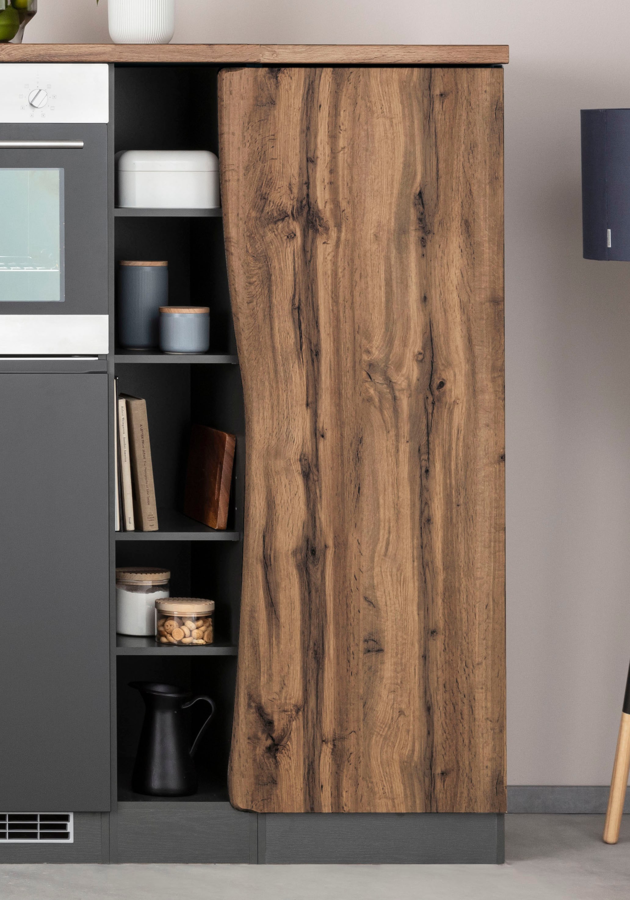 KOCHSTATION Midischrank »KS-Bruneck« Vorratsschrank >>Bruneck<< 90 cm breit, hochwertige MDF-Fronten