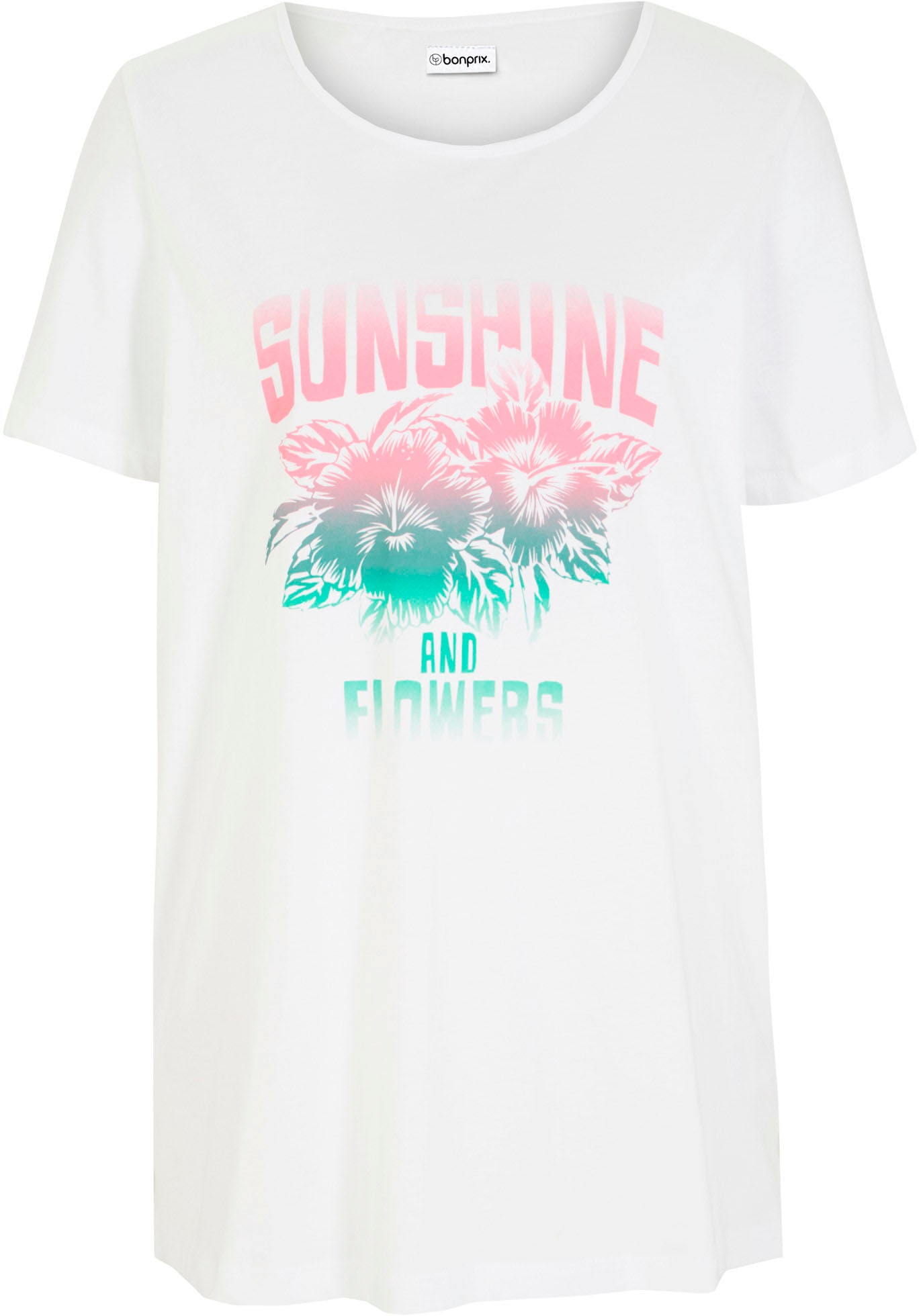 bonprix T-Shirt Oversize-Passform, Kurzarm-Design, aus Baumwolle, Casual Stil