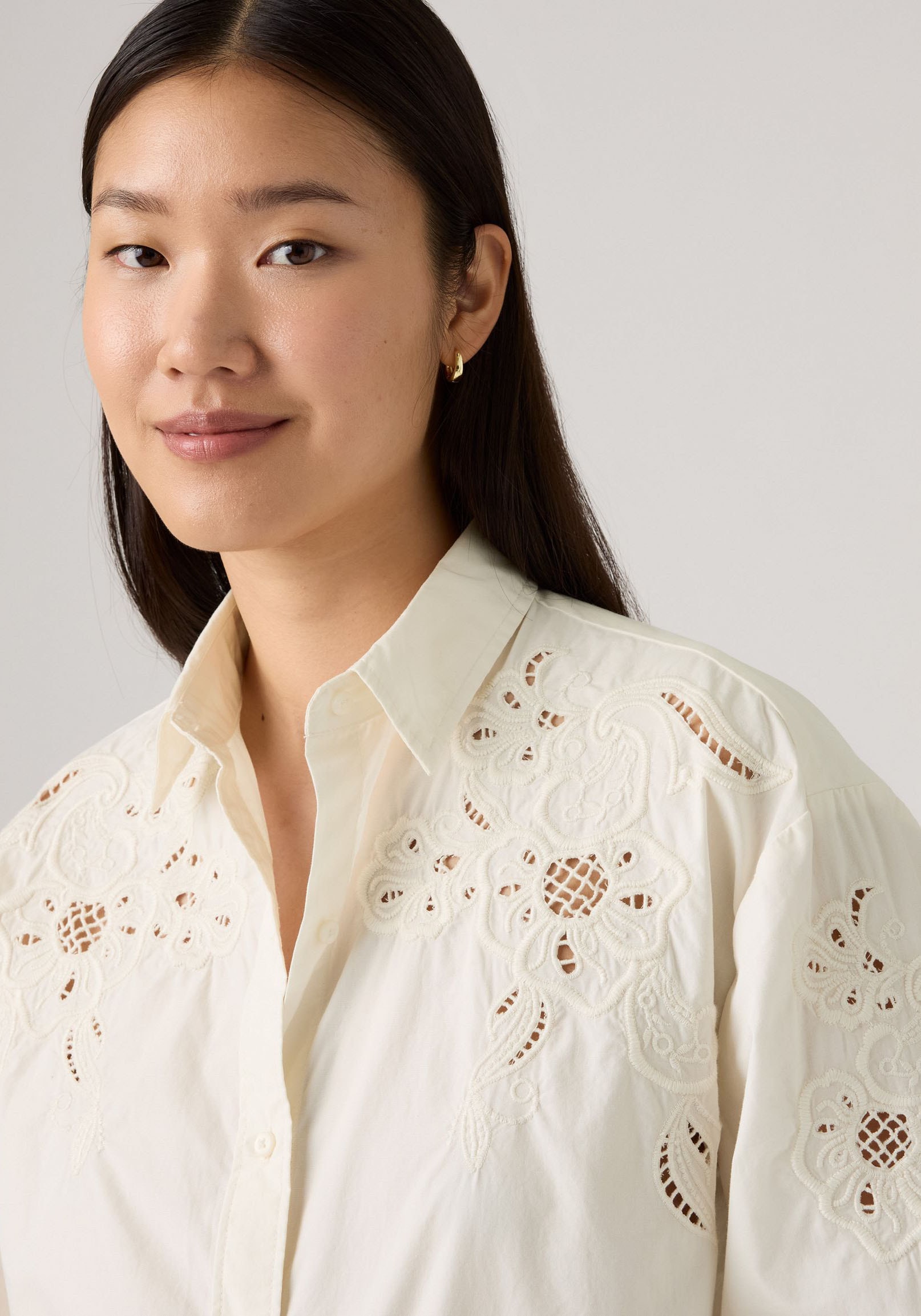 Levi's® Hemdbluse »JAMIE HOLIDAY SHI«, mit Lochstickerei