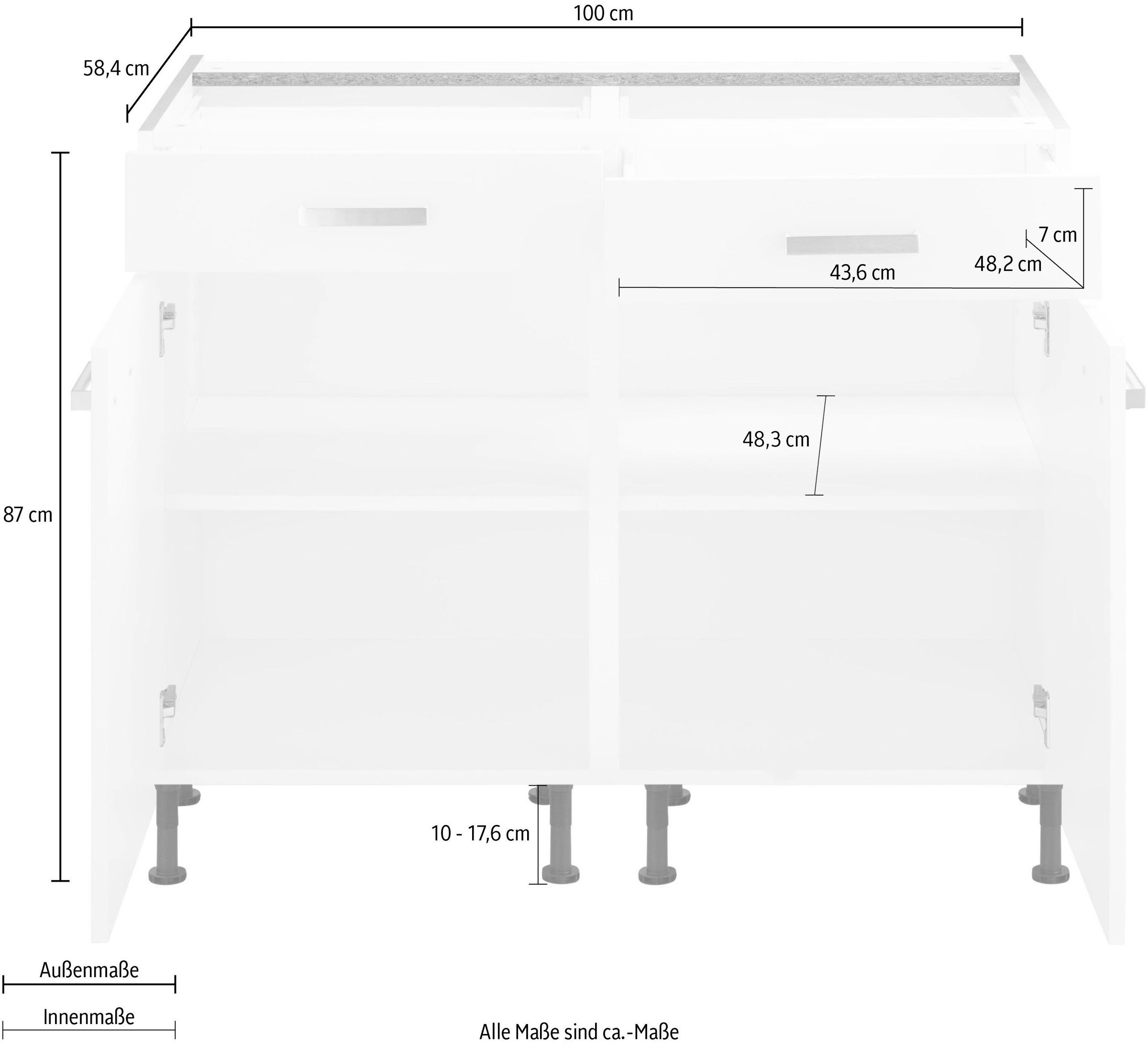 OPTIFIT Unterschrank »Parma« Breite 100 cm