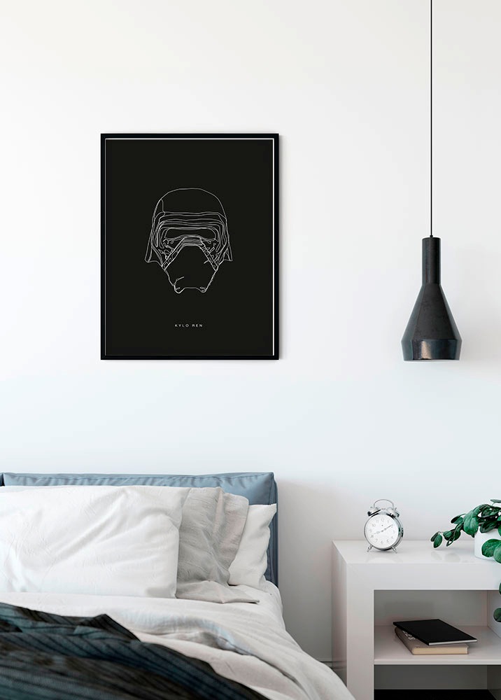 Komar Bild »Star Wars Lines Dark Side Kylo« Star Wars 1 Stk. tlg. Wandbild zur Dekoration im Kinderzimmer - ohne Rahmen