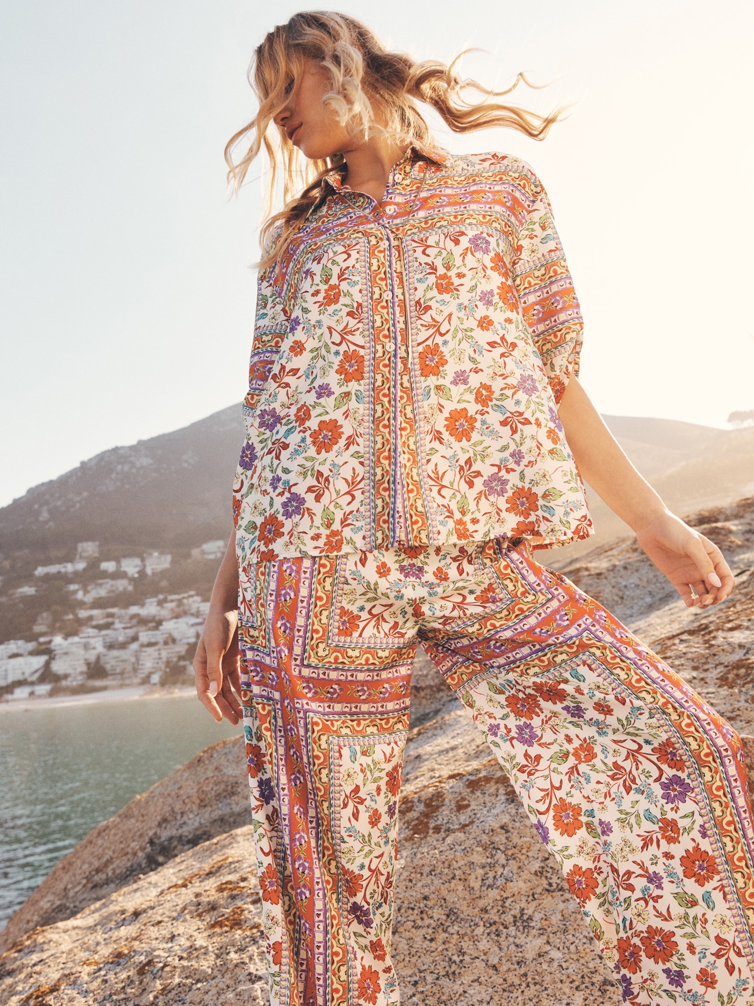 Apricot Palazzohose »Satin-Hose«  mit weitem Bein