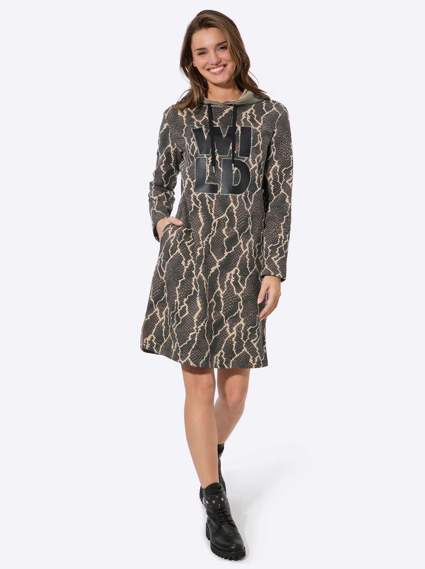 Inspirationen Sweatkleid »Druck-Kleid«