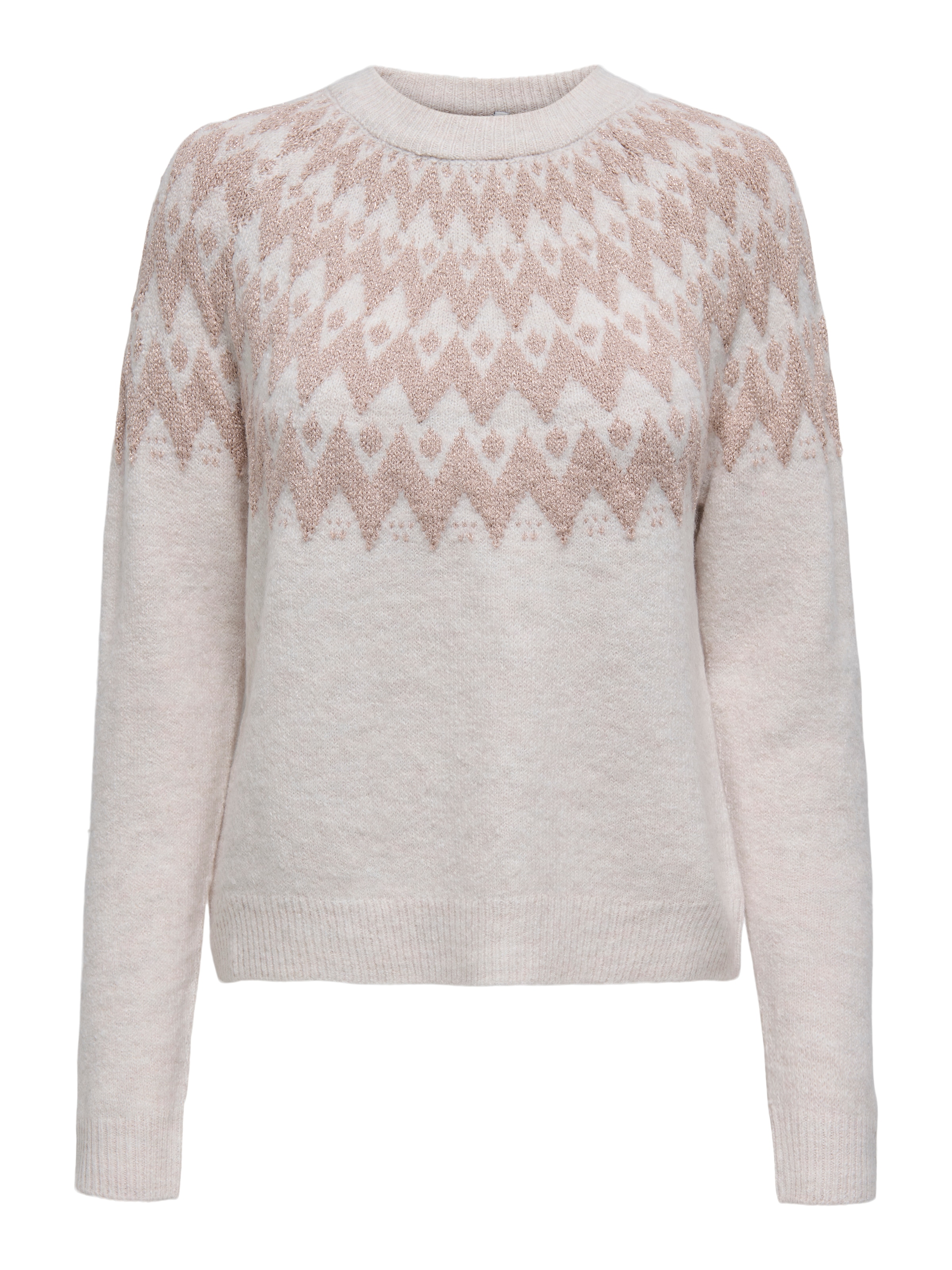 ONLY Strickpullover »ONLFRY LS JQ GLITTER O-NECK CC KNT«