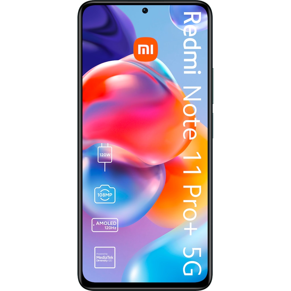 Xiaomi Smartphone »Redmi Note 11 Pro+ 5G«, Forest Green, 16,94 cm/6,67 Zoll, 128 GB Speicherplatz, 108 MP Kamera