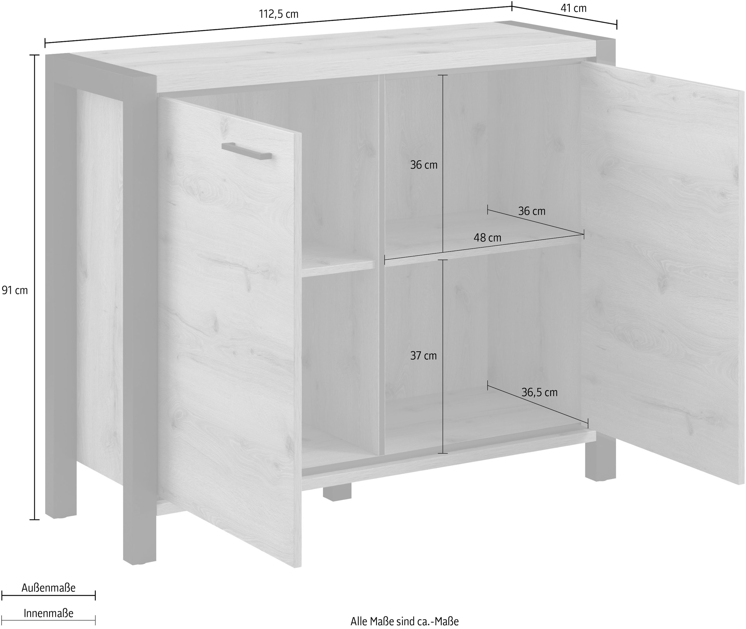 Home affaire Kommode »Aktiv«, Breite 112,5 cm