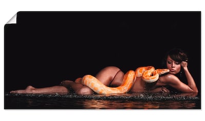 Artland Wandbild »Frau in Wasser liegend mit Python«, Frau, (1 St.), als  Alubild, Leinwandbild, Wandaufkleber oder Poster in versch. Größen online  bei OTTO