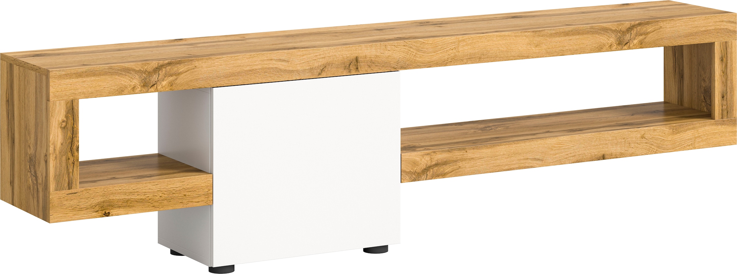 INOSIGN Lowboard »Zolder, Breite 190 cm, push-to-open, 1 Tür, 2 offene Fächer«, TV-Board, TV-Möbel, Media-Möbel, Fernsehschrank