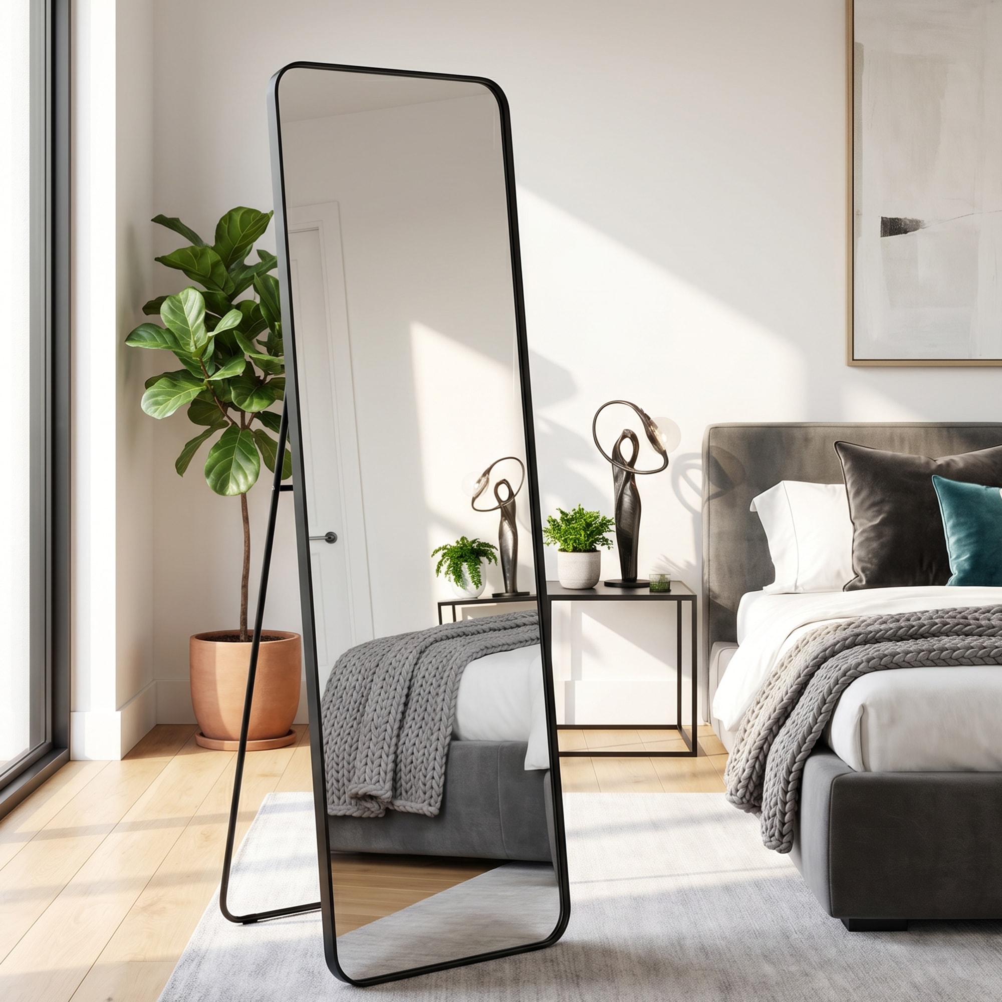 OTTO home Spiegel »Standspiegel Addrik, wahlweise in 2 Größen 150x40cm oder 160x50cm« Ganzkörperspiegel mit Sicherheitsglas, in verschiedenen Farben