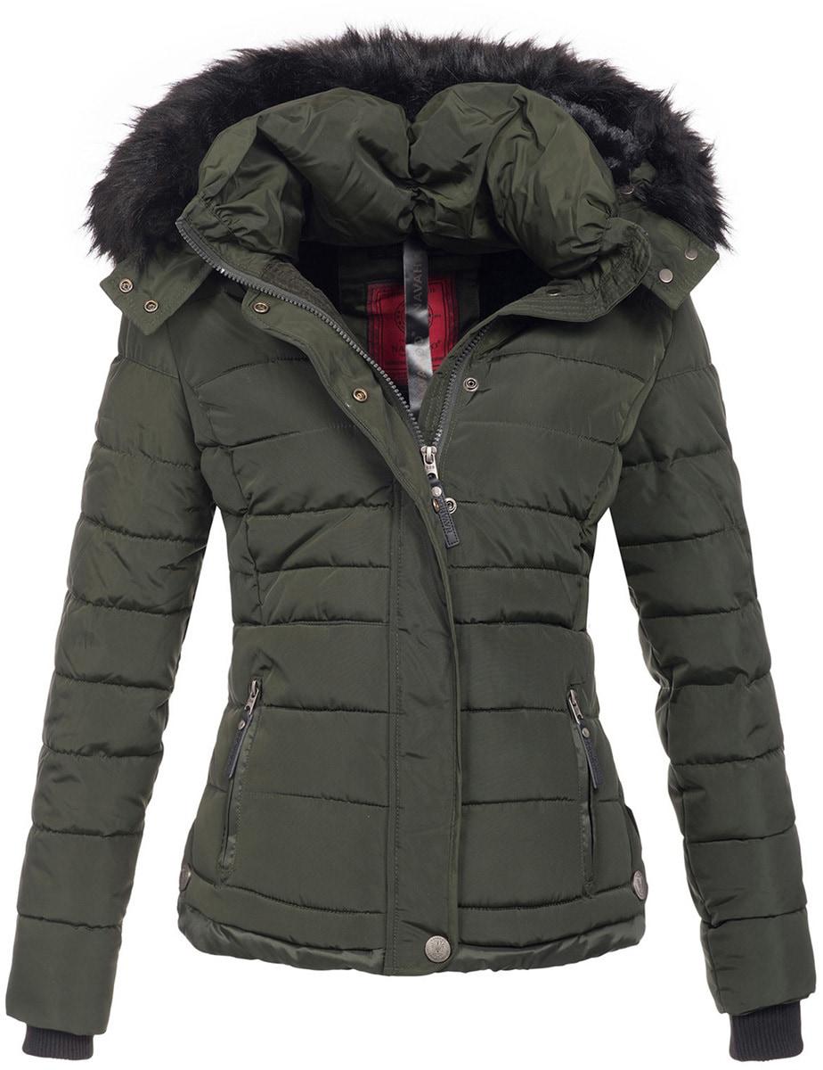 Navahoo Steppjacke »Navahoo Chloe warme Damen Winter Jacke Parka Mantel Stepp Kurzjacke gefüttert NEU B301«