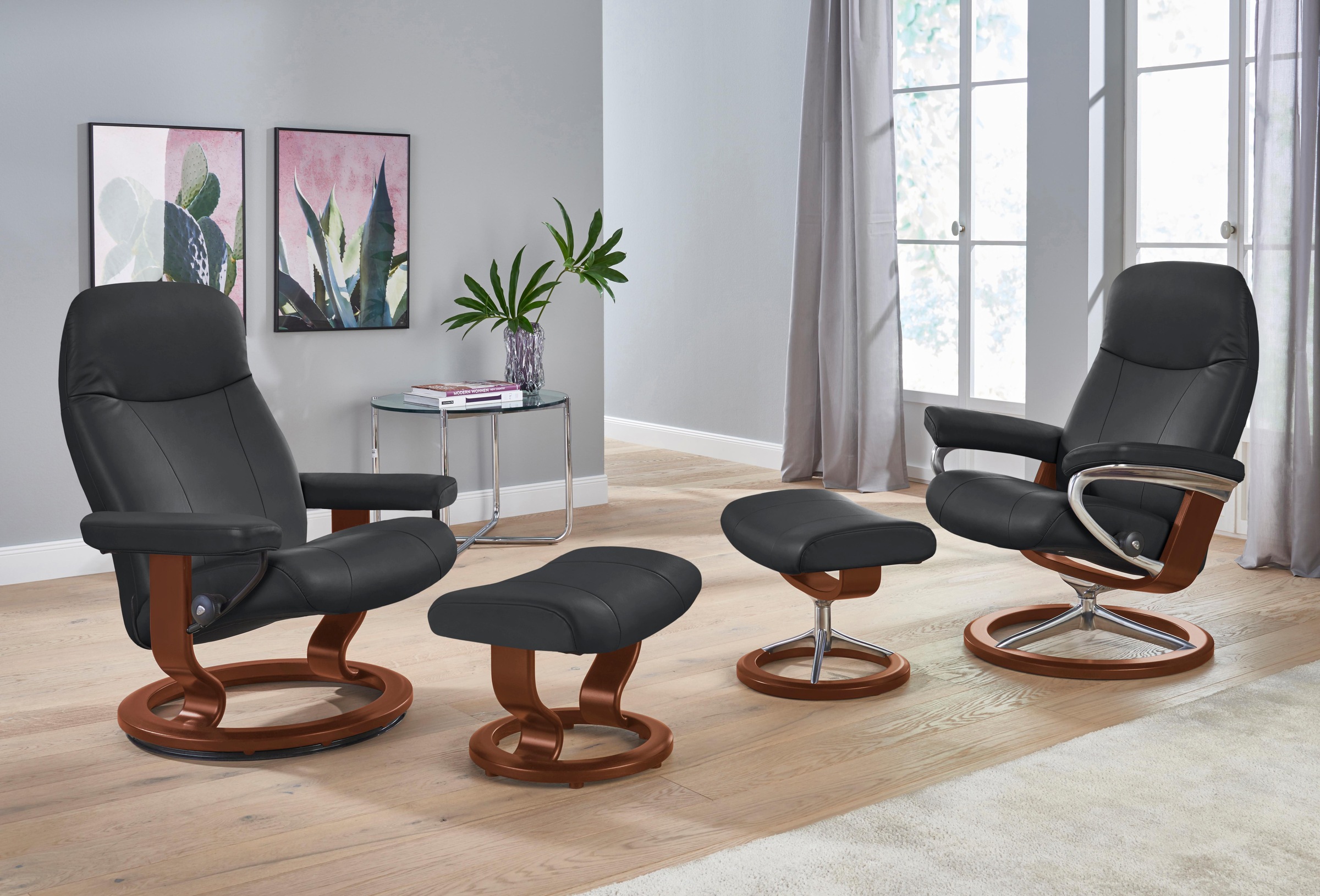 Stressless® Relaxsessel »Garda«, mit Signature Base, Größe M, Gestell Braun