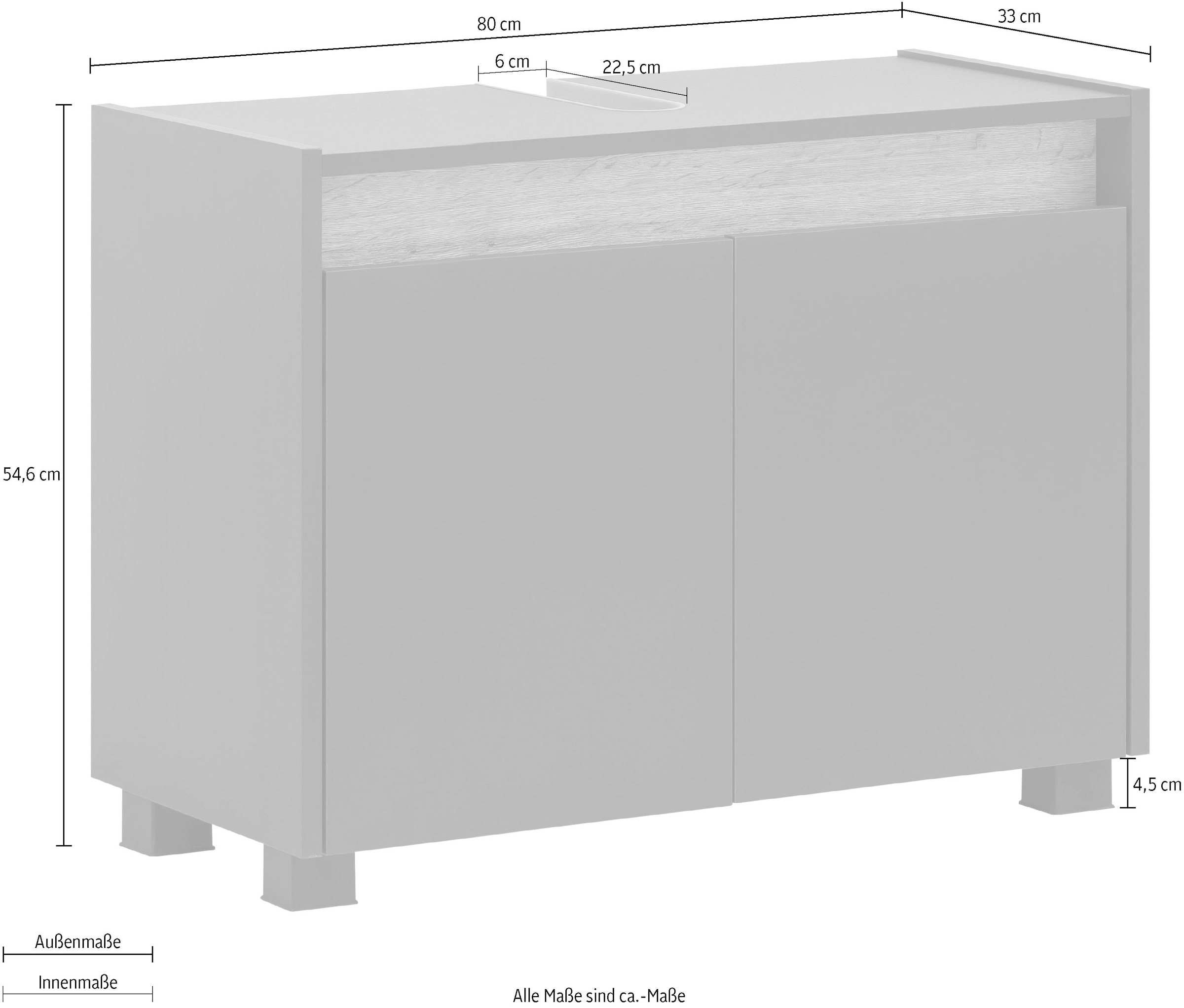 Schildmeyer Waschbeckenunterschrank »Cosmo«, Breite 80 cm bei OTTO | Waschbeckenunterschränke