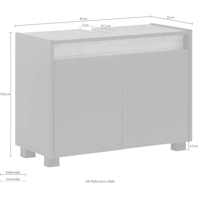 Schildmeyer Waschbeckenunterschrank »Cosmo«, Breite 80 cm bei OTTO