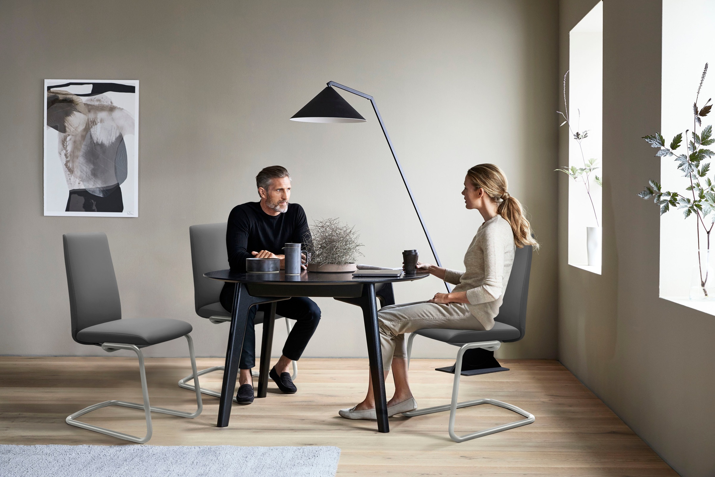 Stressless® Polsterstuhl »Laurel«, Leder BATICK, Low Back, Größe M, mit Beinen aus Stahl in Chrom matt