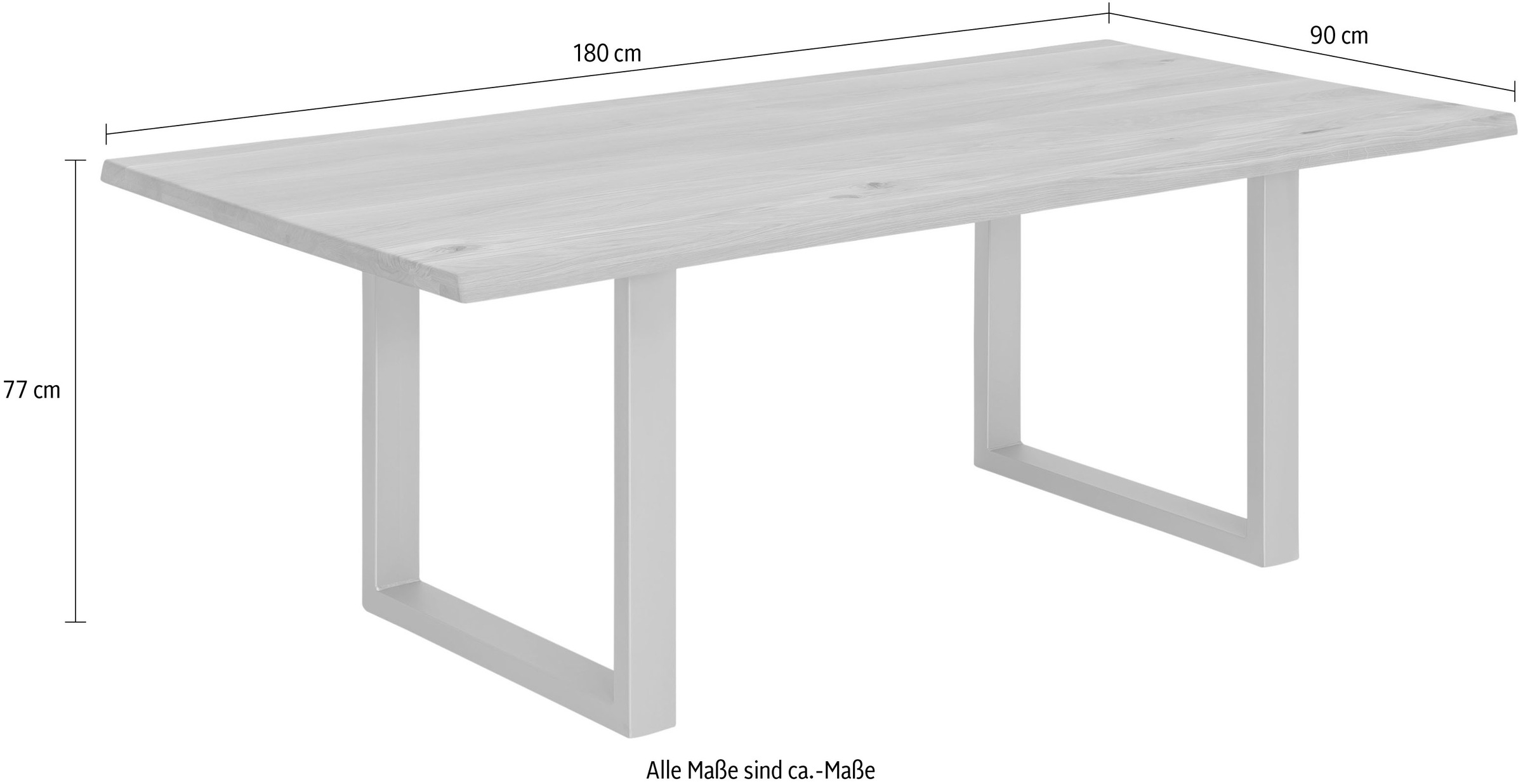 SIT Esstisch »Tops&Tables«, mit Tischplatte aus Akazie mit Baumkante wie gewachsen