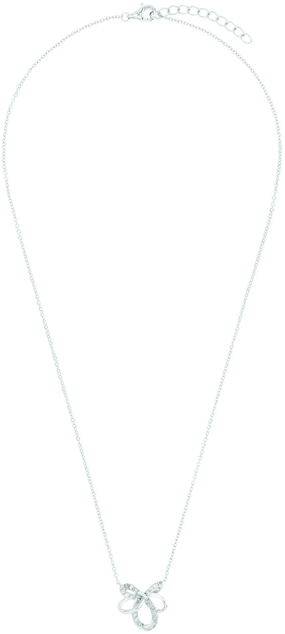 Amor Kette mit Anhänger »Schleife, 2039964«, mit Zirkonia (synth.)