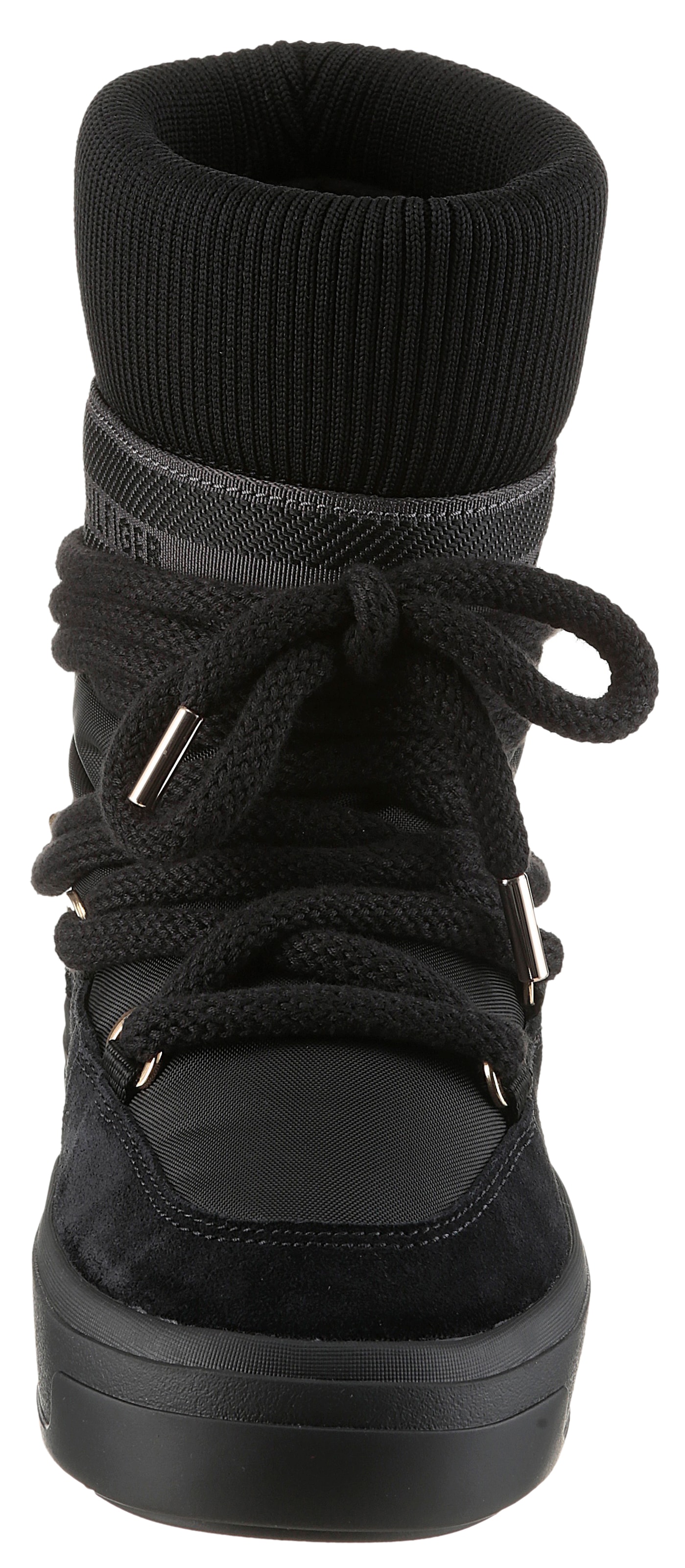 Tommy Hilfiger Schnürboots »TOMMYTECH LOGOTAPE SNOWBOOT WARM«  , Plateau, Schnürboots, Outdoorschuh, Textilband mit Logoschriftzug