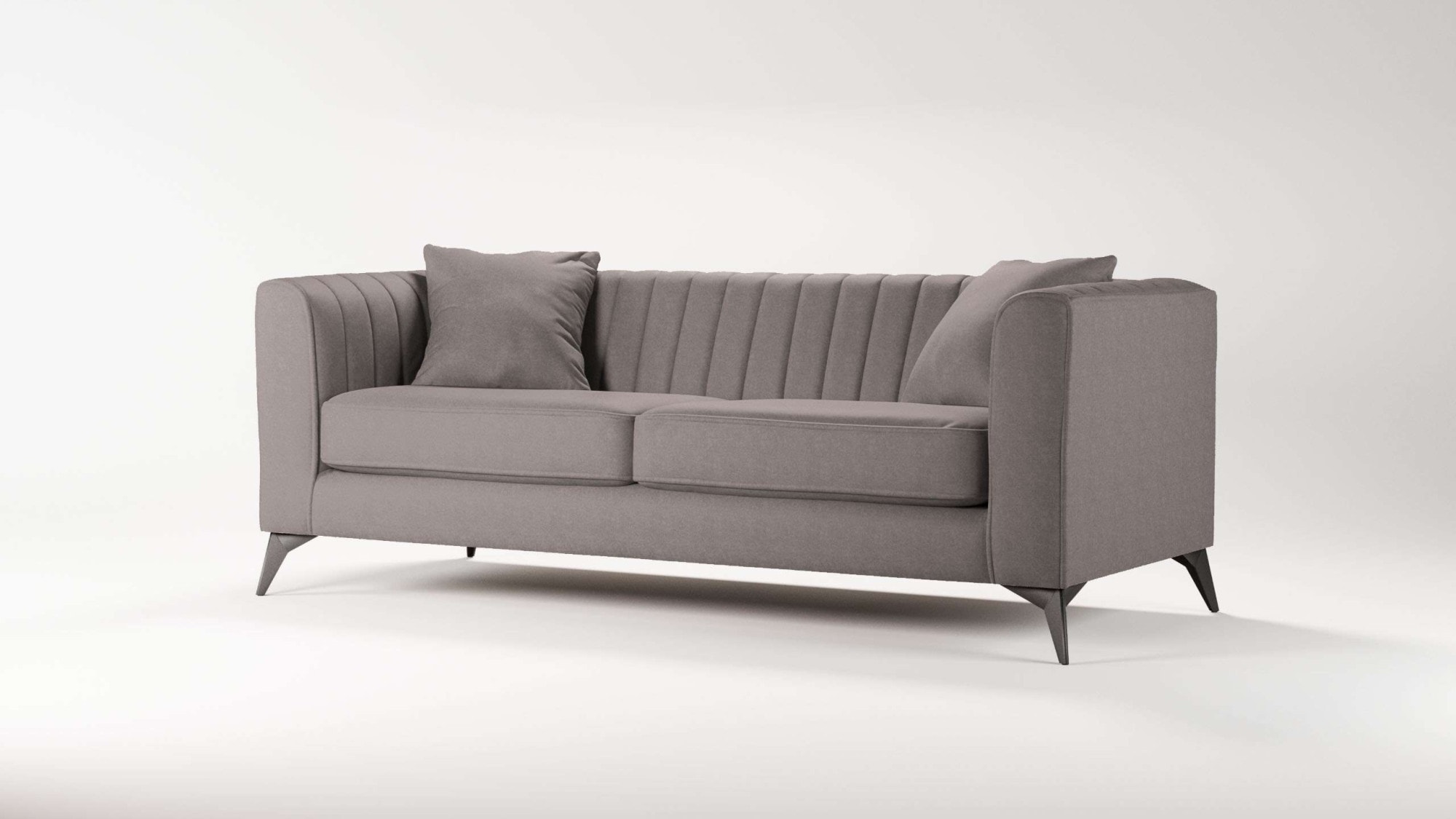 Home affaire 3-Sitzer »MATTHEW elegantes Designsofa, Maße B/T/H: 201/86/74 cm« feine Steppung im Rückenbereich, lose Sitzkissen, incl. Zierkissen