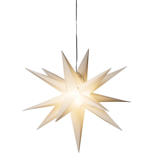 KONSTSMIDE LED Stern »Weihnachtsstern, Weißer 3-D Kunststoffstern,  Weihnachtsdeko aussen«, inkl. Leuchtmittel, 1 warm weiße Diode, E-Trafo  12V/12W Dimmer (IP44) online bei OTTO
