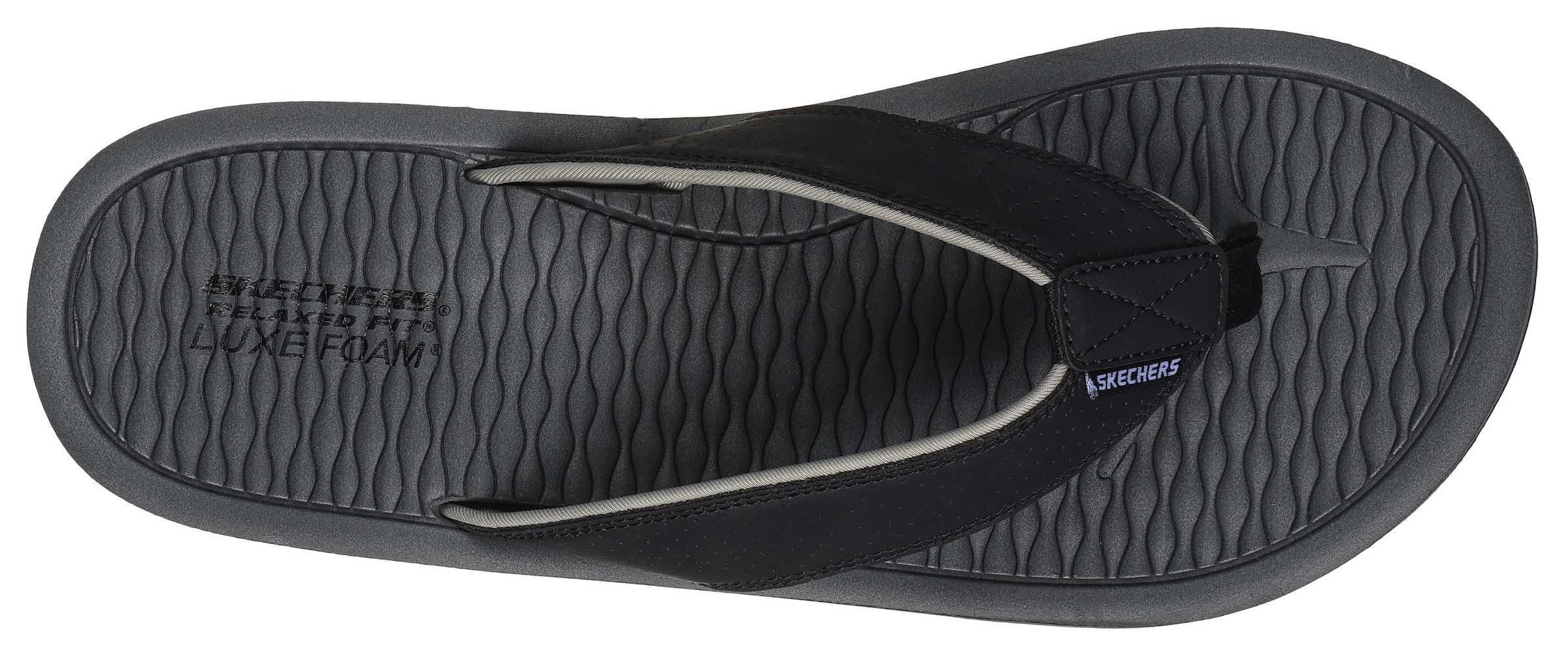 Skechers Zehentrenner »TANTRIC-COPANO«, Sommerschuh, Schlappen, Poolslides, Badeschuh, mit Luxe Foam