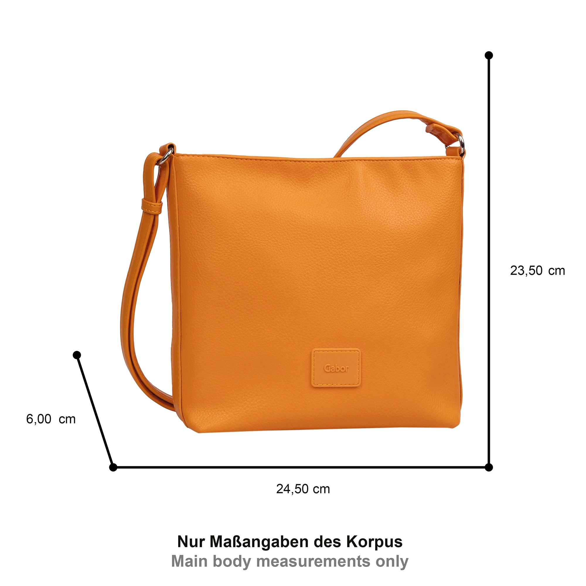 Gabor Umhängetasche »Elfie« Damen Schultertasche, Handtasche mit Logo-Aufnäher