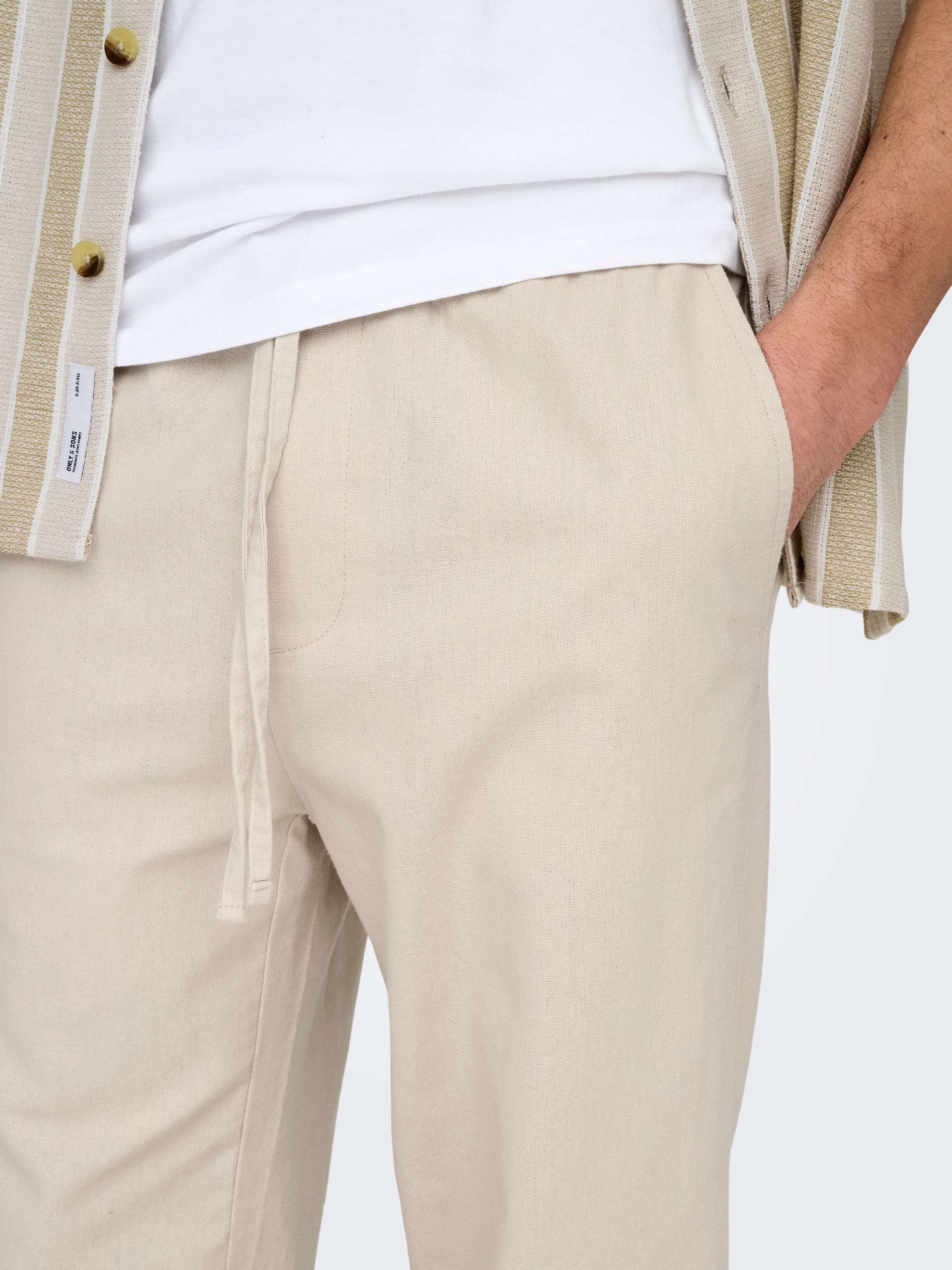 ONLY & SONS Trainingshose »ONSSINUS LOOSE 0007 COT LIN PANT NOOS«