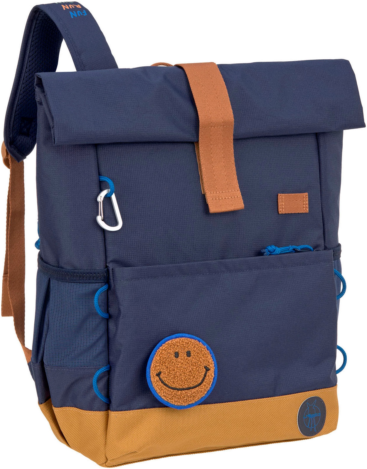 Kinderrucksack »Little Gang, Medium Rolltop Backpack, navy«, Reflektoren, aus...