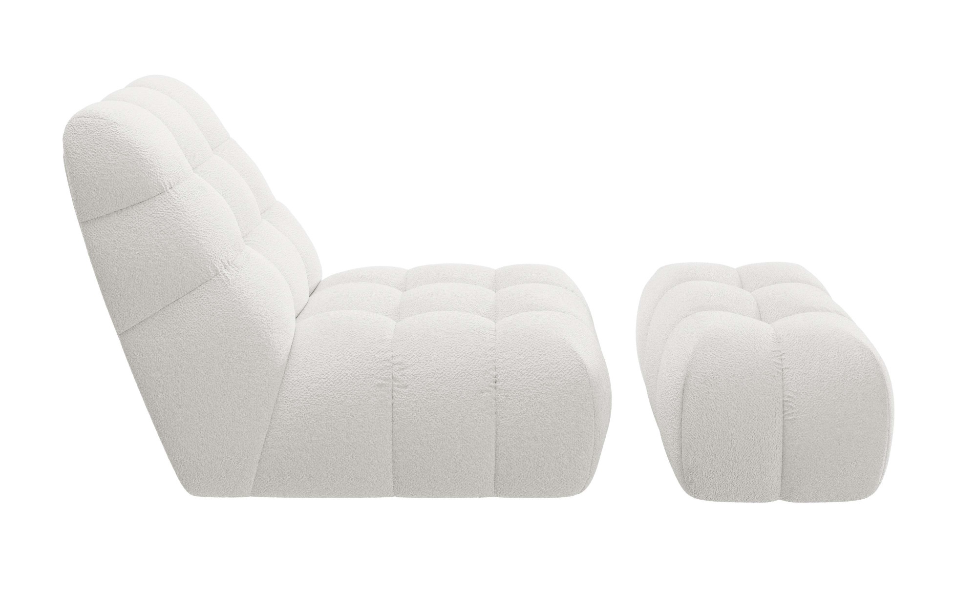 Home affaire XXL-Sessel »AURELIAN Loveseat XXL mit Hocker im Set, Lese-Sessel, Relaxsessel,«, mit Wellenunterfederung, Struktur fein, Struktur grob, Velours