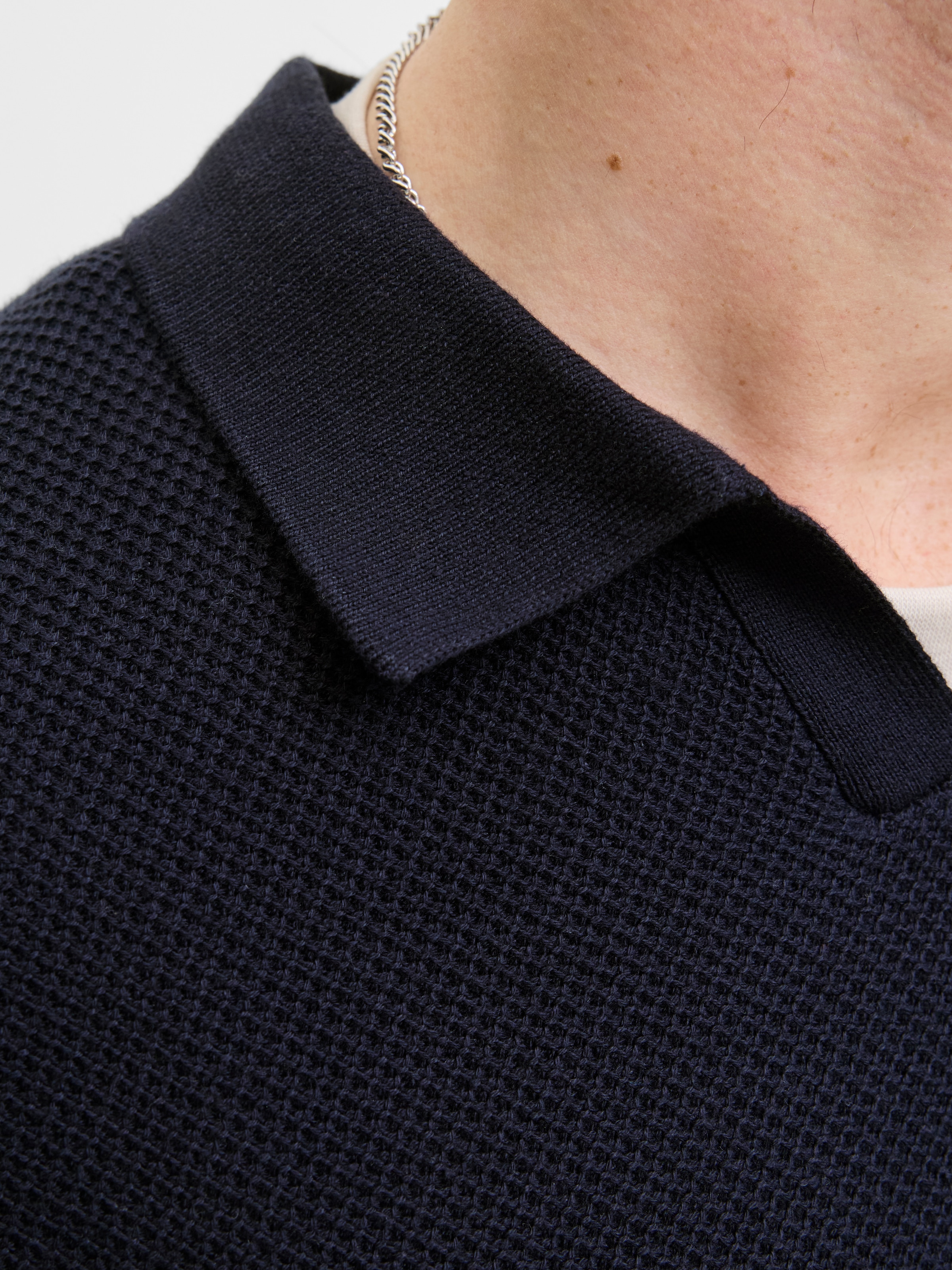 Jack & Jones Polokragenpullover »JPRBLAEASTON KNIT SPLIT NECK LS SN«