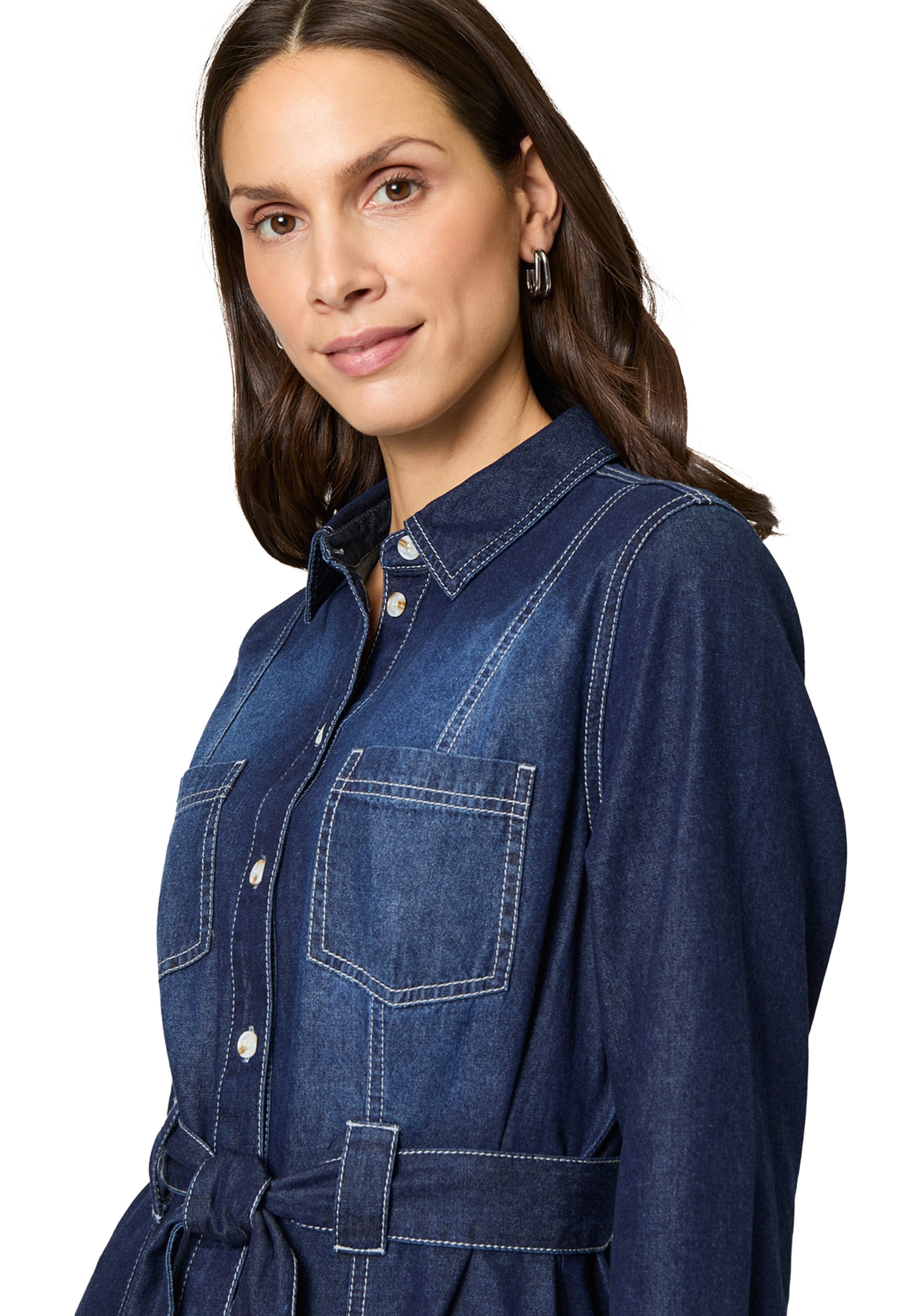 Zero Jeanskleid »Jeanskleid mit Gürtel«