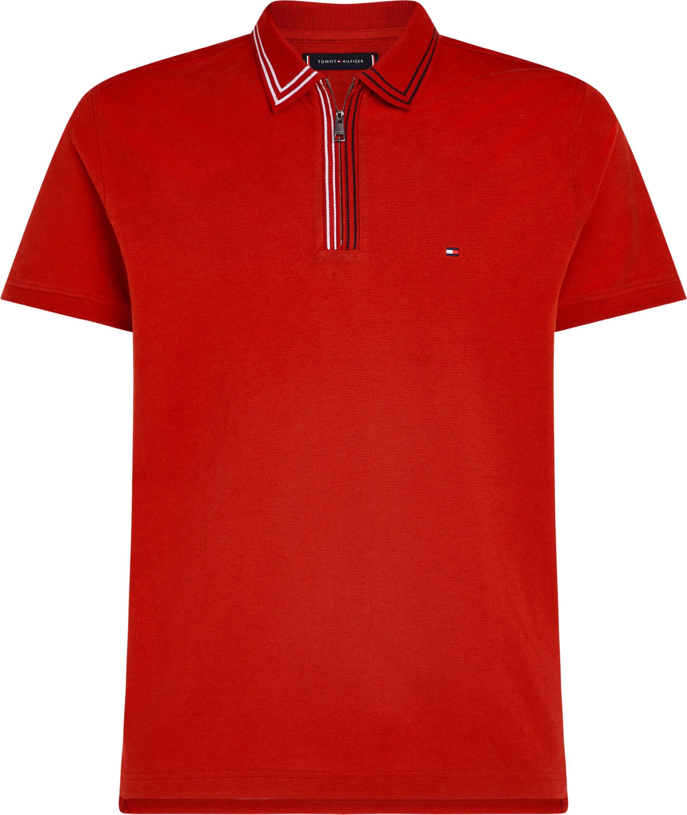 Tommy Hilfiger Poloshirt »RWB ZIP PLACKET TIPPING REG POLO«, mit kontrastfarbenen Streifen am Kragen