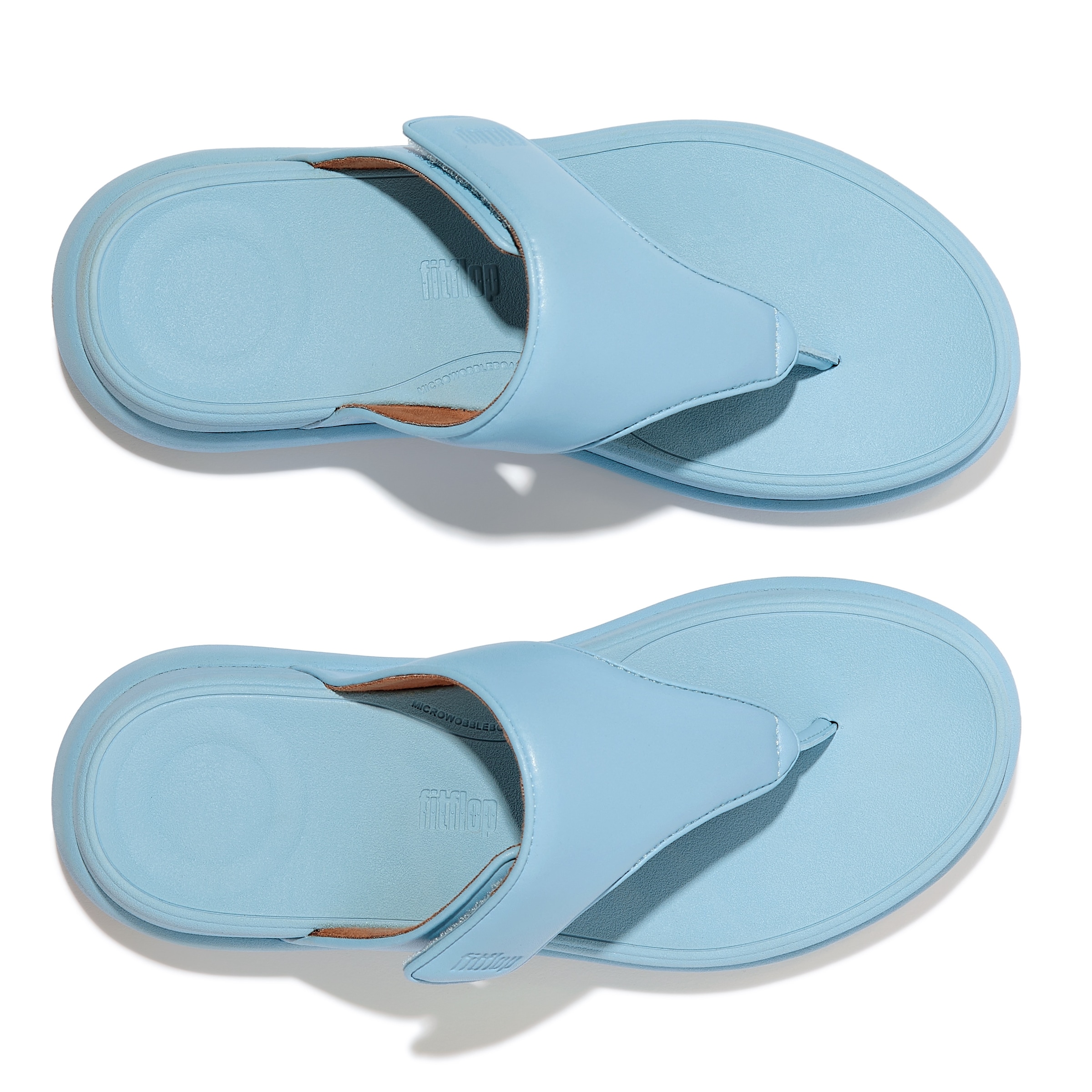Fitflop Zehentrenner »F-MODE GO«, Sandale mit dämpfender MICROWOBBLEBOARD Technologie