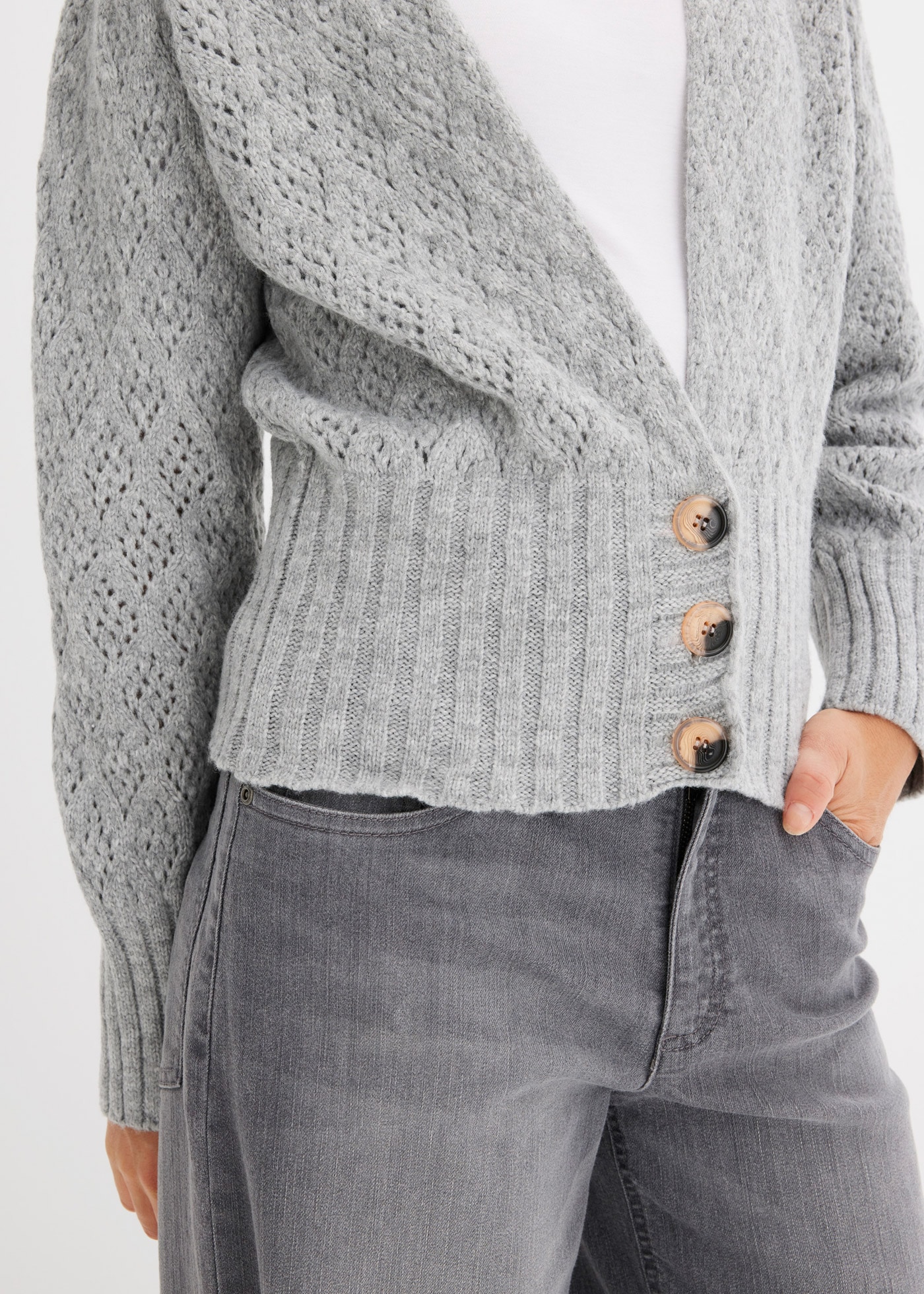 bonprix Strickjacke »Feinstrickjacke« Feinstrickjacke
