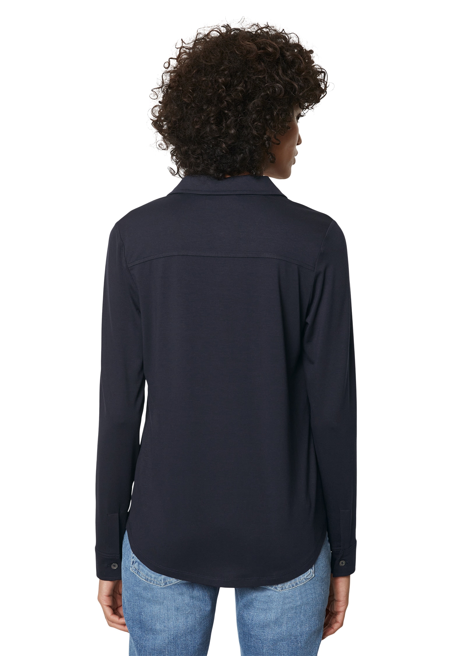 Marc O'Polo Blusenshirt, im hüftlangen Schnitt