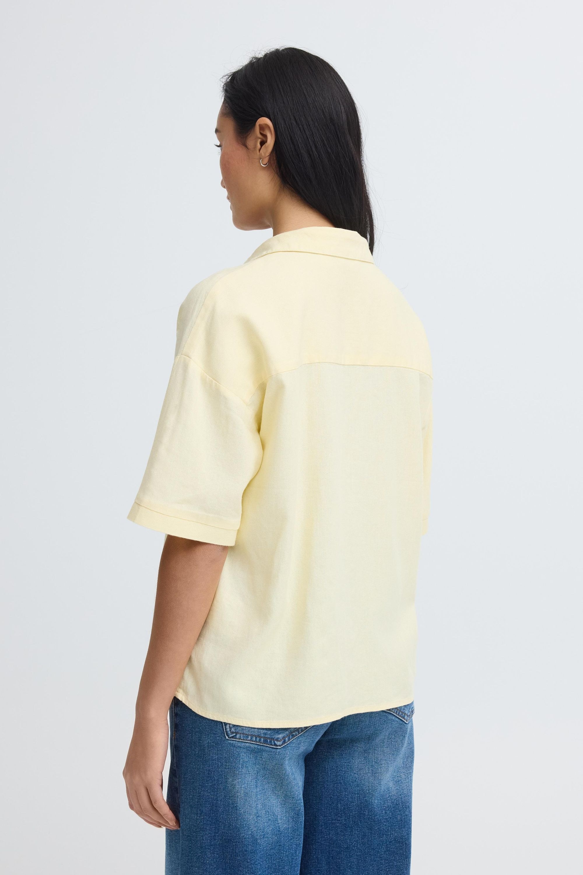 OXMO Hemdbluse »Hemdbluse OXNInna Linen Mix«