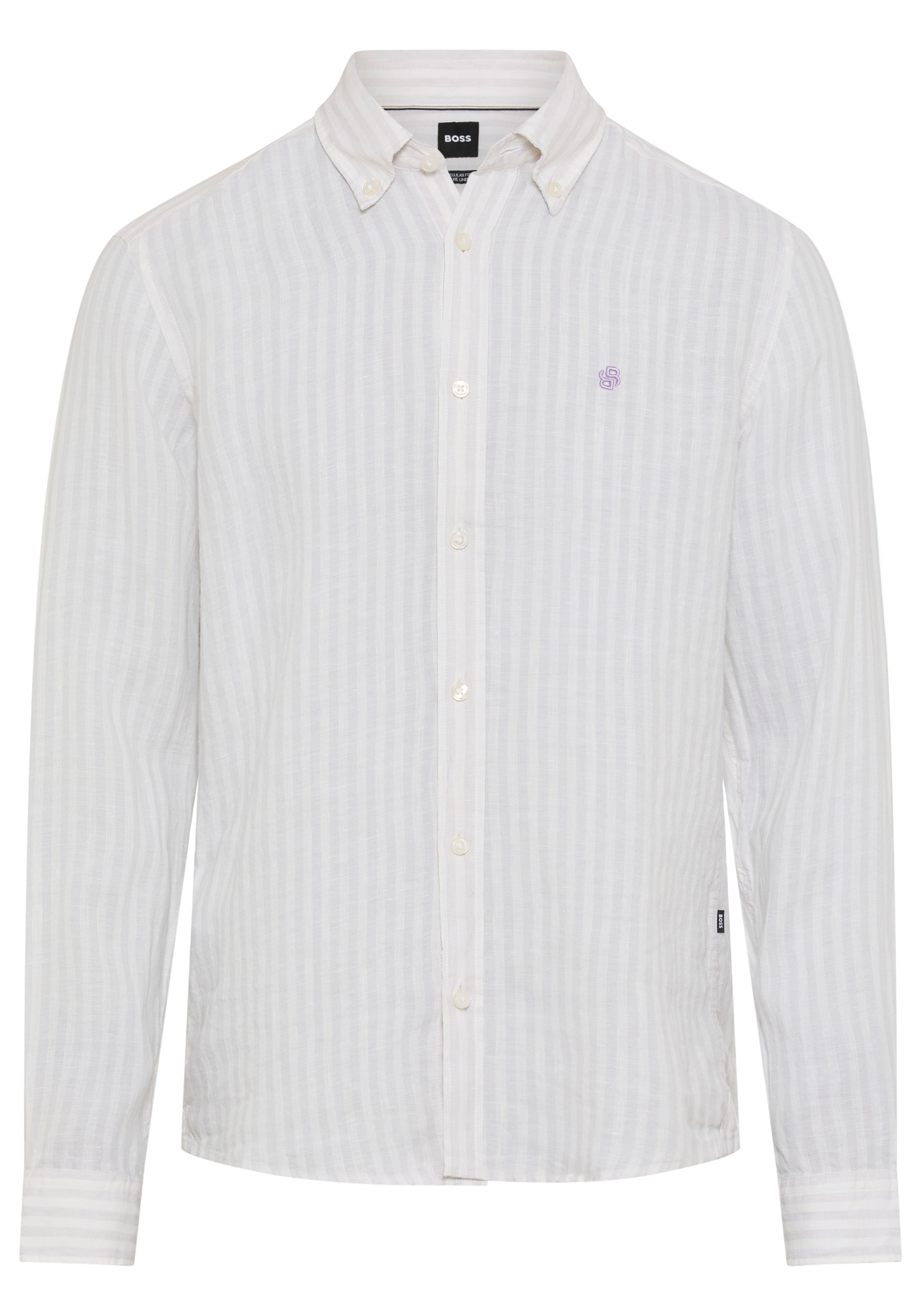 BOSS Leinenhemd »LIAM« 100% Leinen Premium Sommerhemd, Button-Down-Kragen, regular fit