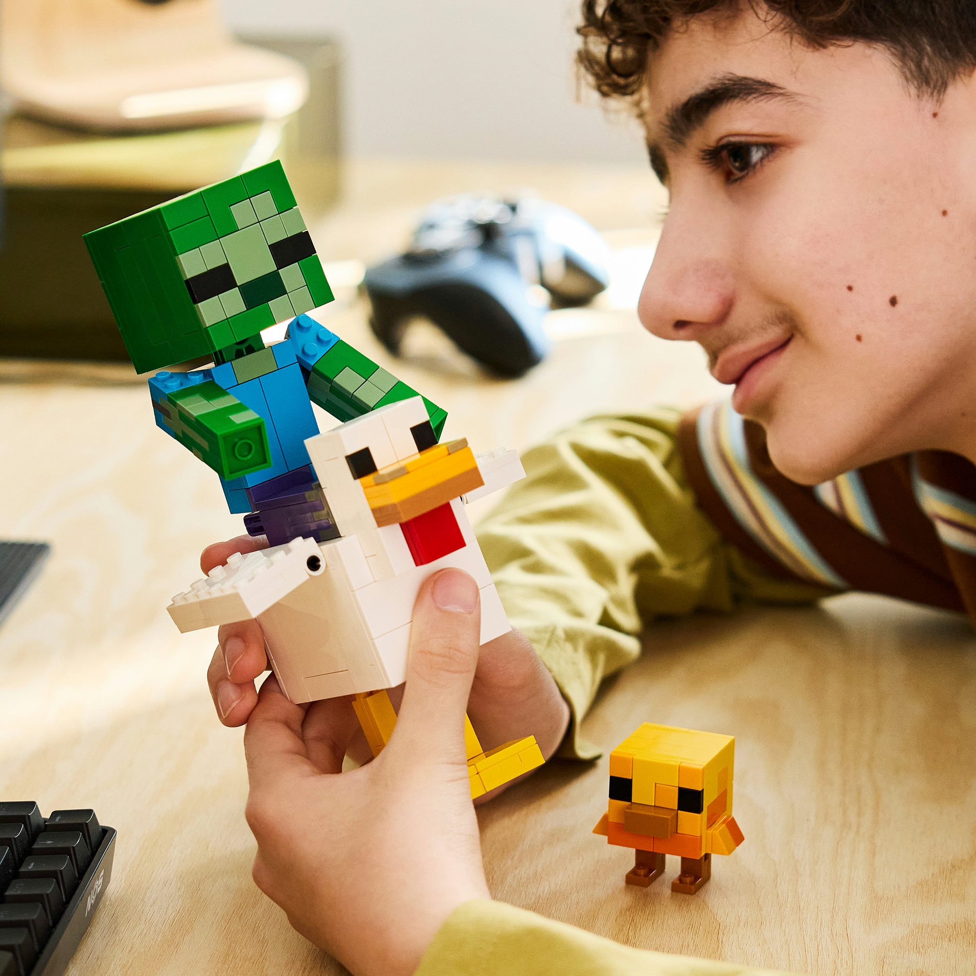 LEGO® Konstruktionsspielsteine »Hühnerreiter (21582), LEGO Minecraft« Made in Europe