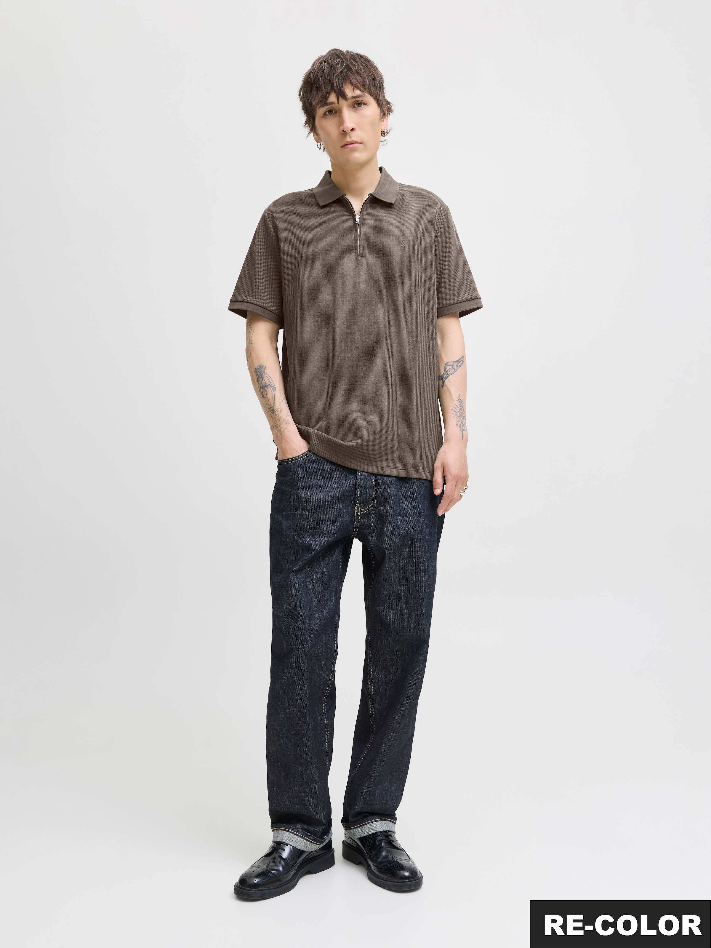 Jack & Jones Poloshirt »JJEAUSTIN ZIP POLO SS NOOS« mit Polokragen