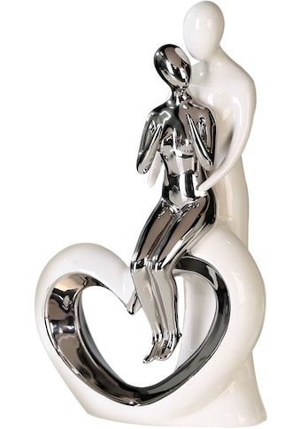 Dekofigur »Skulptur Romanze, weiss/silber«
