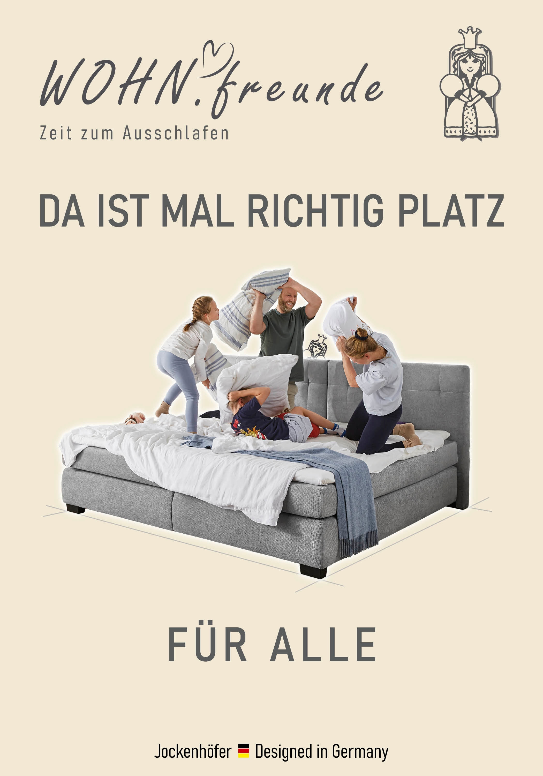 Jockenhöfer Gruppe Boxspringbett »Family, inklusive 7-Zonen-TTFK-Matratzen und Kaltschaumtopper« Familienbett in der Größe 240x200 cm