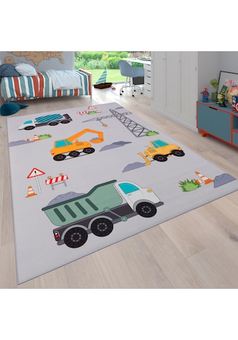 Kinderteppich »Bino 579«, rechteckig, Spielteppich, Motiv Autos & Baustelle, Kinderzimmer