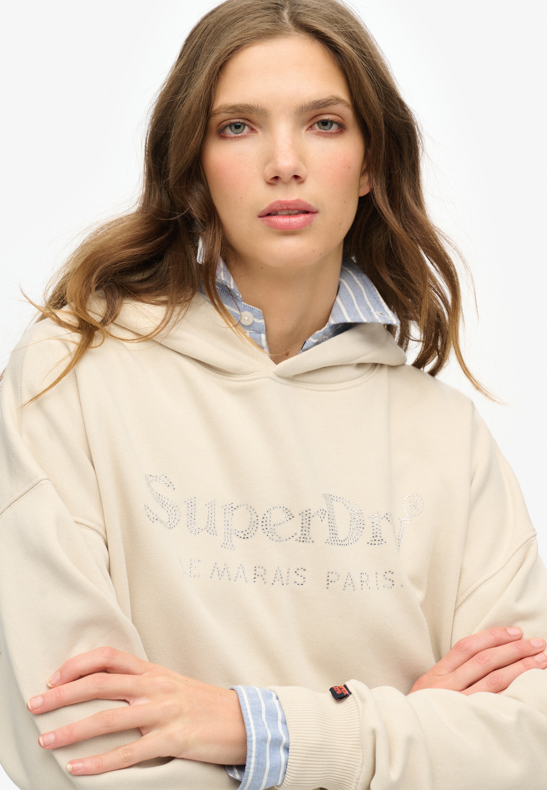 Superdry Kapuzensweatshirt »VENUE METALLIC RELAXED HOOD«