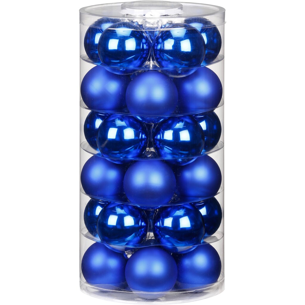 MAGIC by Inge Weihnachtsbaumkugel »Vibrant Blue, Weihnachtsdeko, Christbaumschmuck, Christbaumkugeln Glas«, (Set, 60 St.)