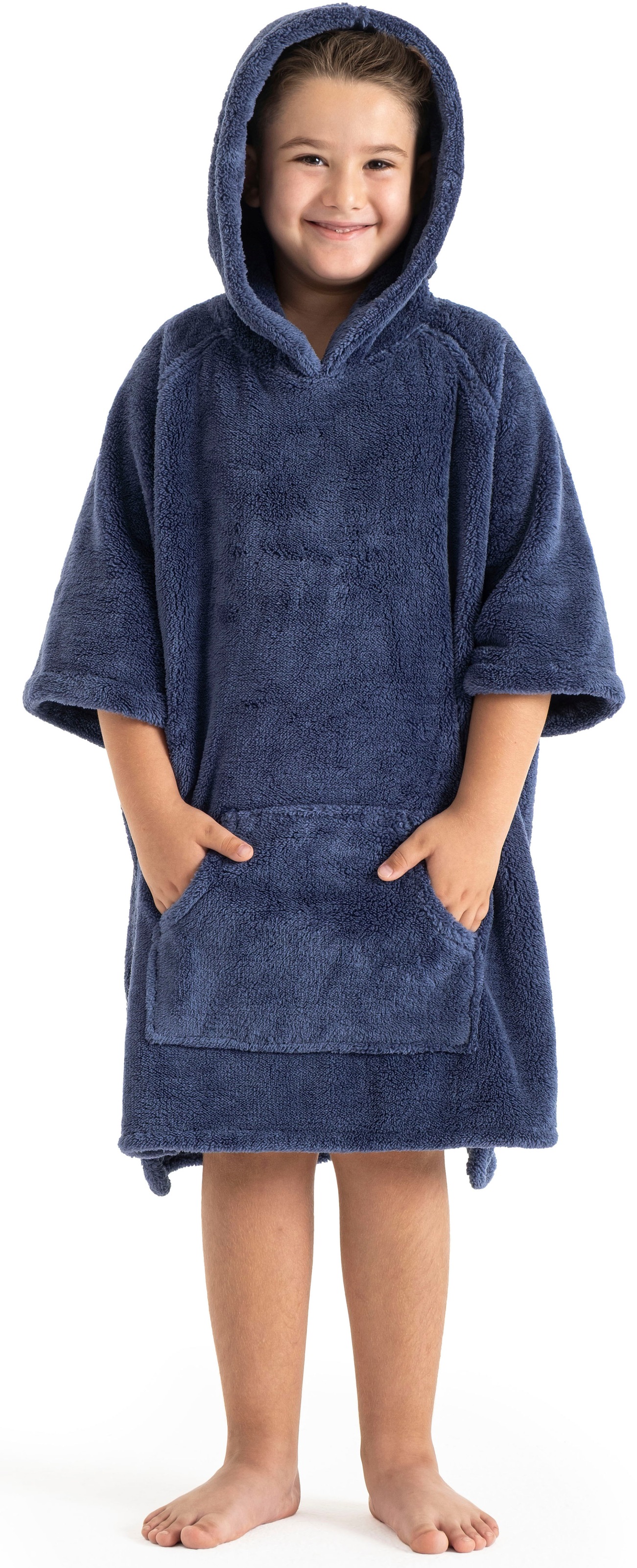 my home Badeponcho »Lillou, für Kinder, ideal für Urlaub oder im Schwimmbad« 1 Stk. weich und kuschelig, Fleece, plüsch, Surfponcho