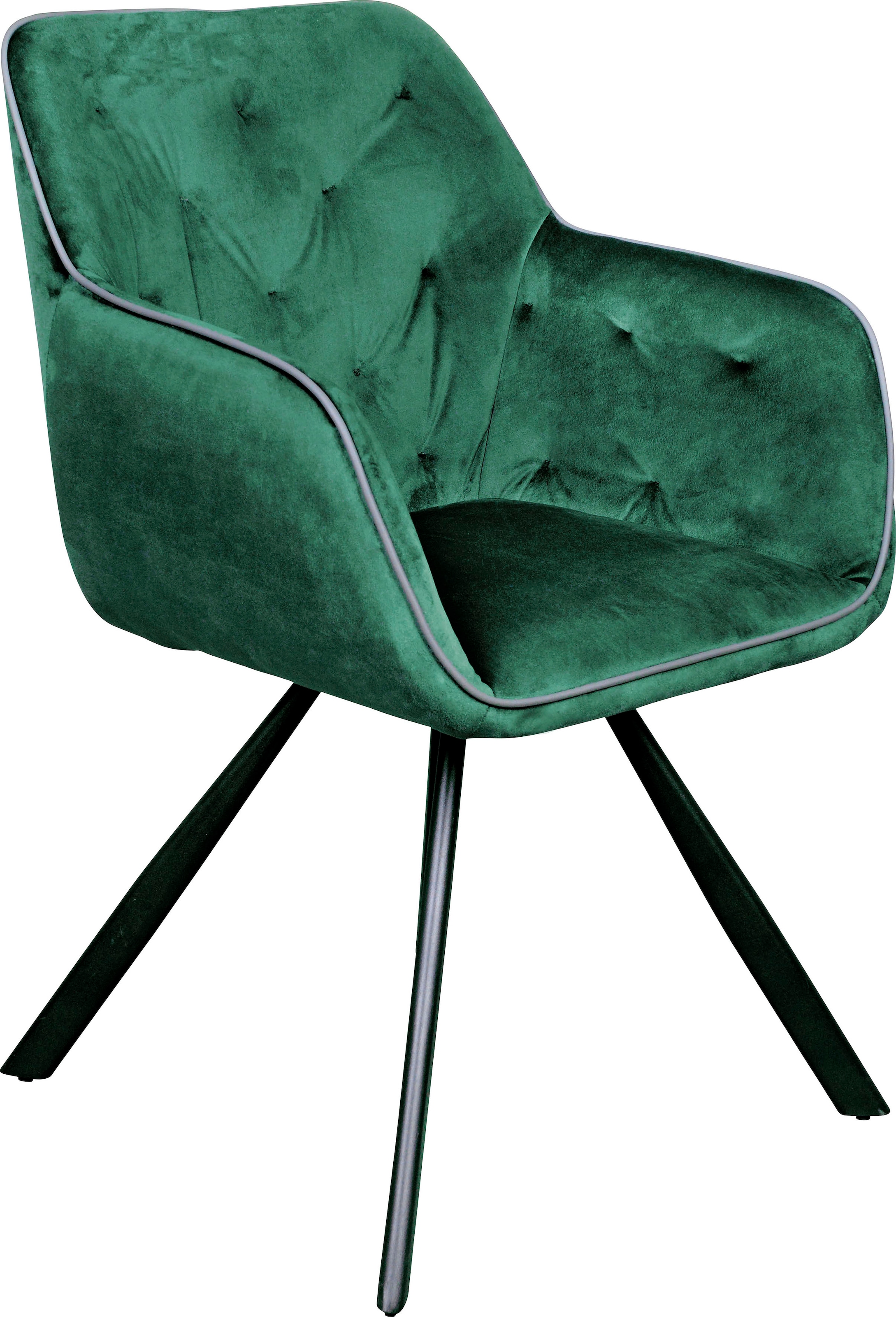 Kayoom Polsterstuhl »Stuhl Eann 125, Stuhl im Retro-Design, edles Design«, 1 St., stilvoll, pflegeleicht, samtweicher Stoffbezug, edles Design