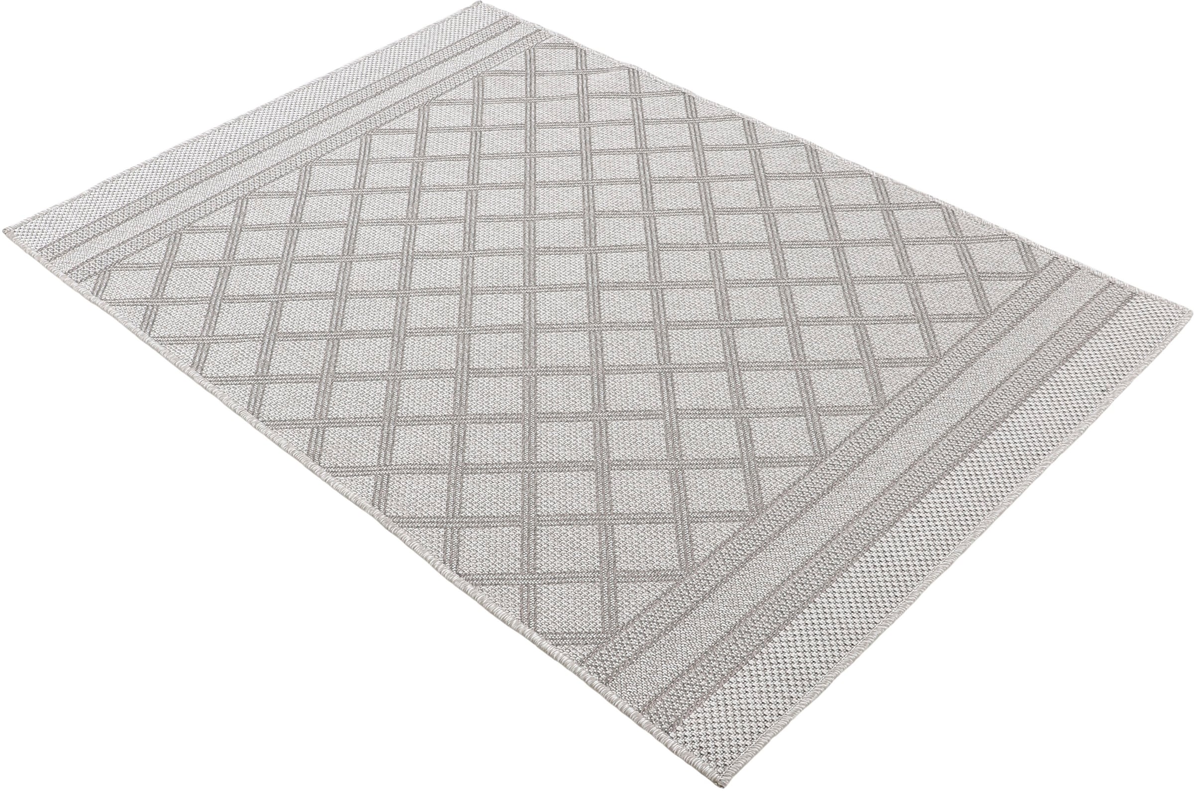 carpetfine Teppich »Boho 104 ,   auch als Läufer erhältlich« rechteckig 4 mm Höhe robustes Flachgewebe, Sisal Optik, UV-beständig, In- und Outdoor